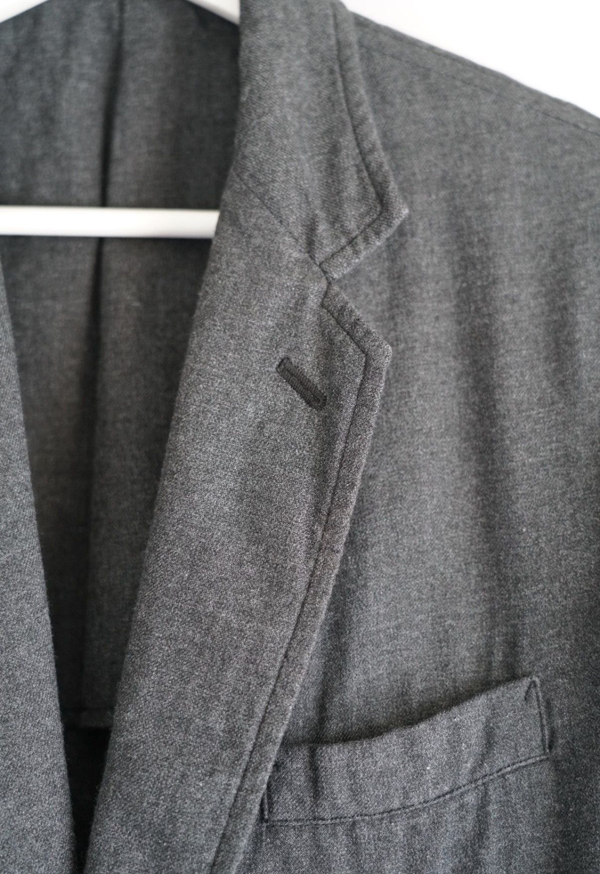 Yohji Yamamoto Yohji Yamamoto 12AW Asymmetric Back Vent Gray Blazer K4 Size US S / EU 44-46 / 1 - 3 Thumbnail