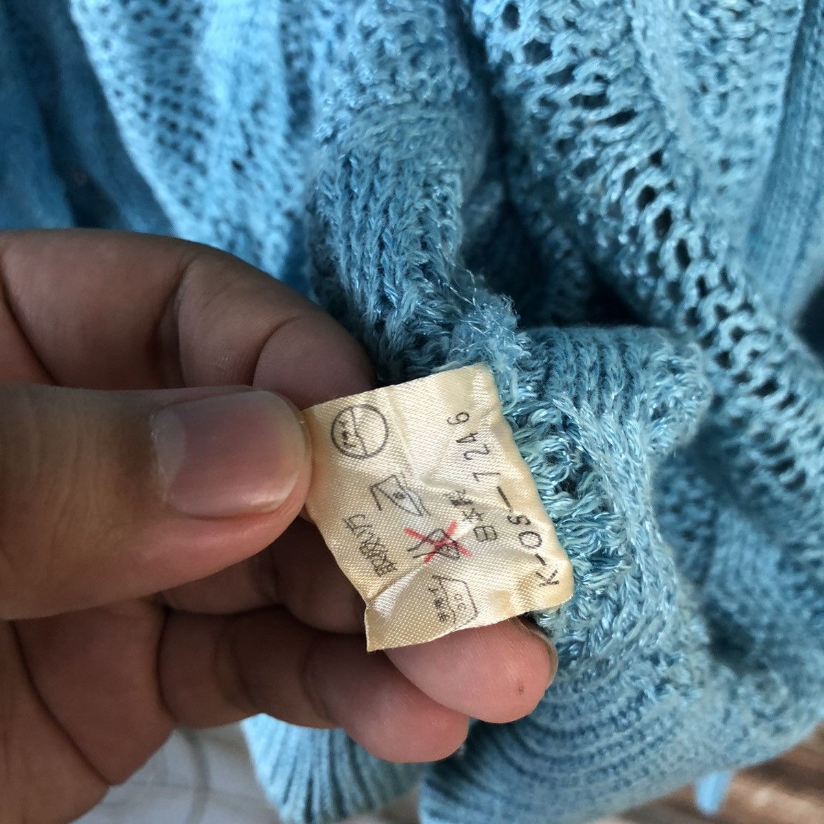 Japanese Brand Bel Good Blue Cardigan Knitwear #A1549 Size M / US 6-8 / IT 42-44 - 11 Thumbnail
