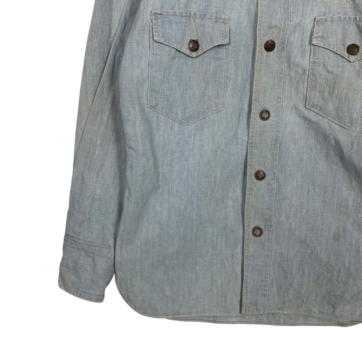 Japanese Brand Vintage 90's DOMINGO Denim Shirt #2925-C132 Size US M / EU 48-50 / 2 - 3 Thumbnail