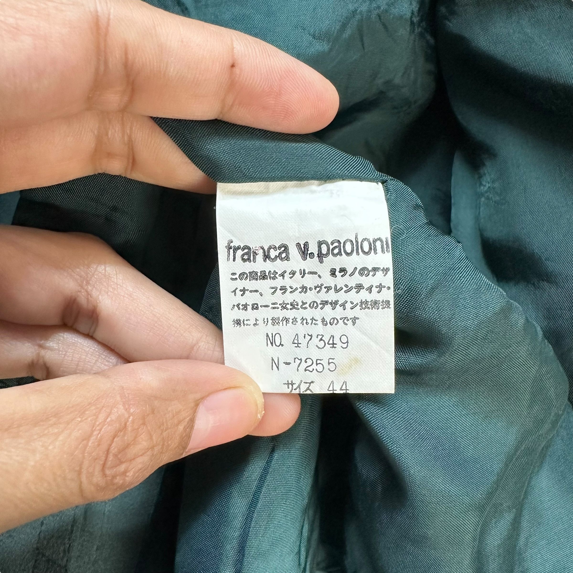 Japanese Brand FRANCA V. PAOLONI Made in Italy Nice Design Jacket #A51-1194 Size M / US 6-8 / IT 42-44 - 10 Thumbnail
