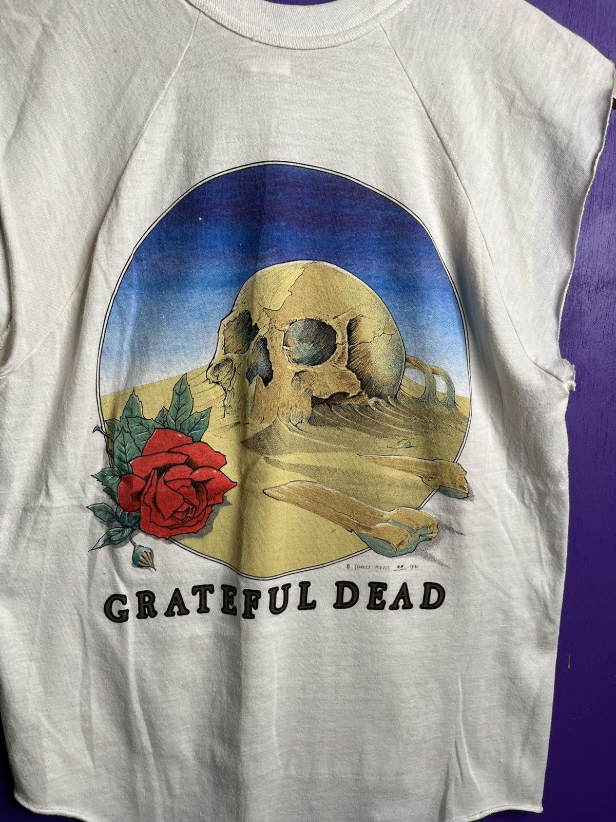 Band Tees × Grateful Dead × Vintage Vintage 1981 Grateful Dead European tour cutoff raglan Size US M / EU 48-50 / 2 - 3 Thumbnail