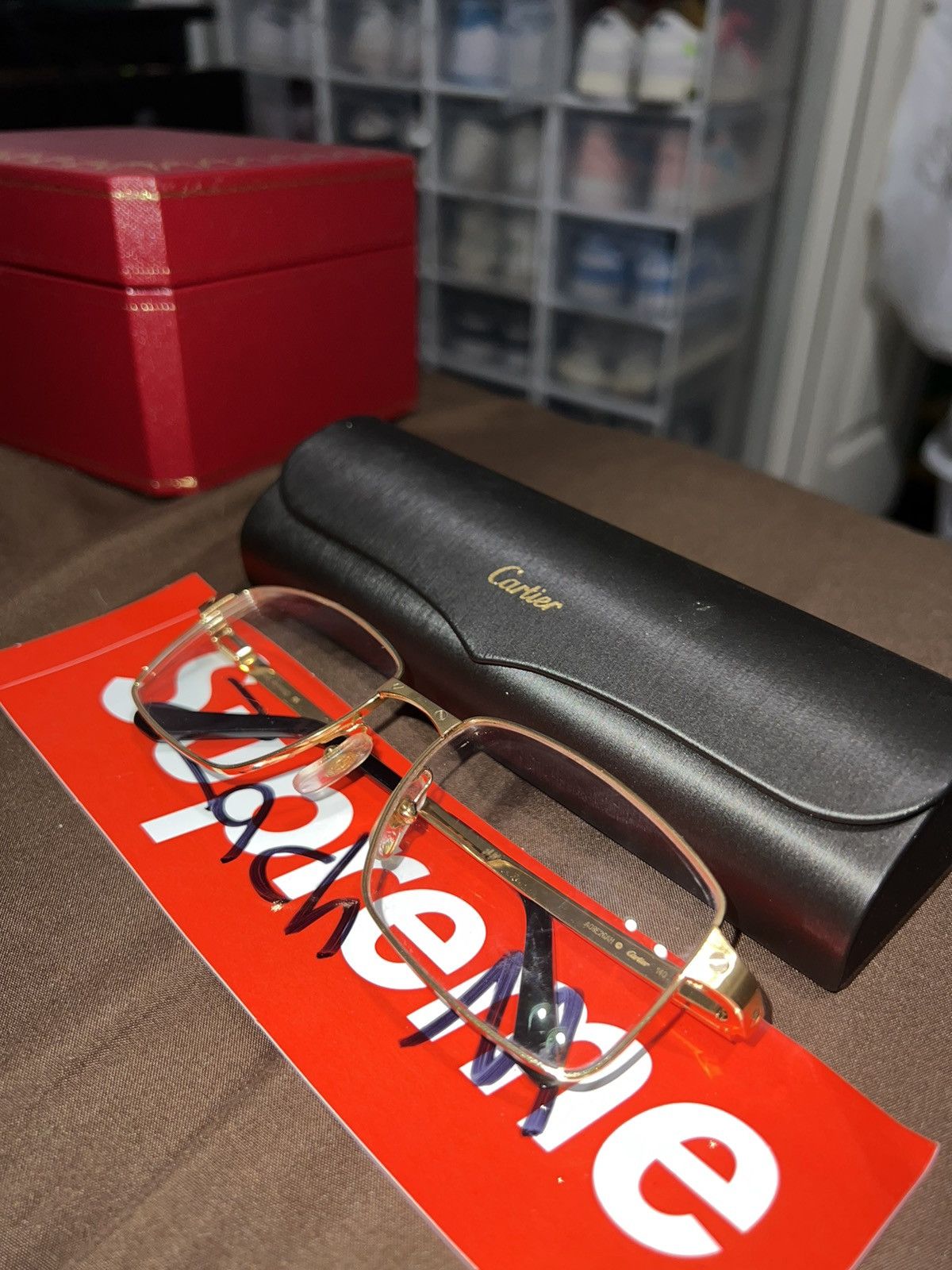 Cartier Gold Cartier frames Grailed