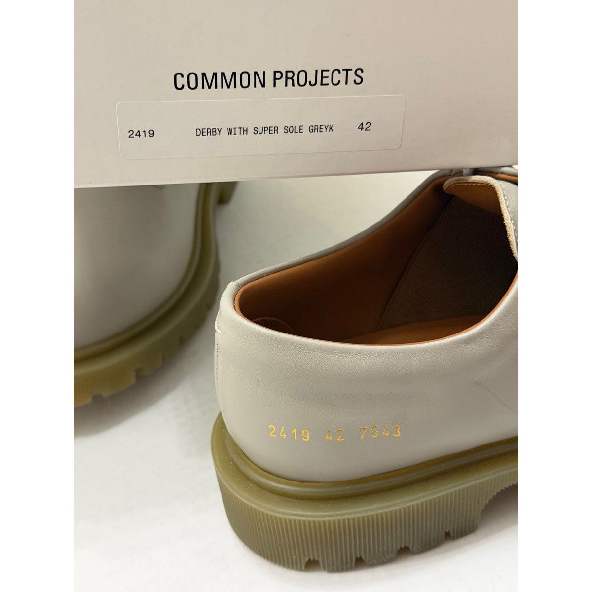 Common Projects COMMOM PROJECTS GREY DERBY WITH SUPER SOLE Size US 9 / EU 42 - 21 Thumbnail
