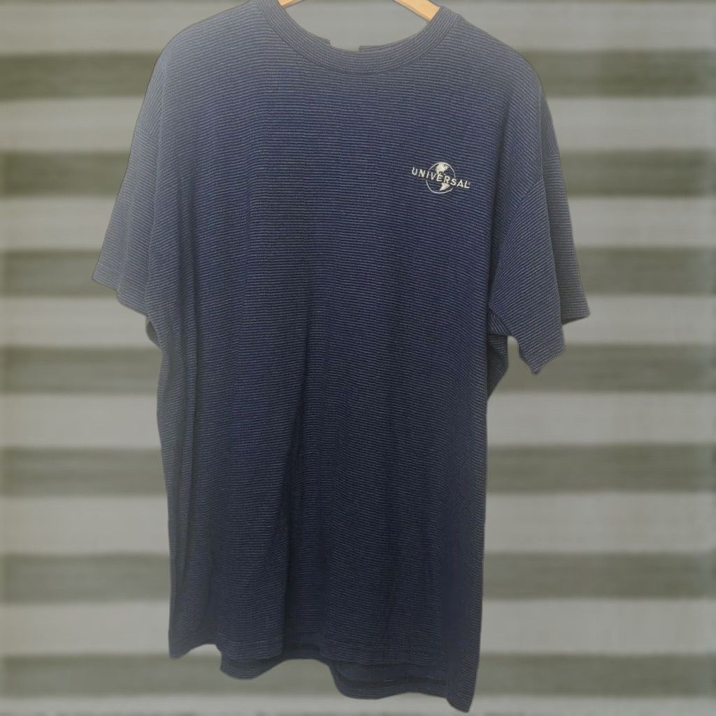 Vintage VINTAGE Universal Studios Shirt XL Blue Striped Short Sleeve Movie Men Size US XL / EU 56 / 4 - 1 Thumbnail