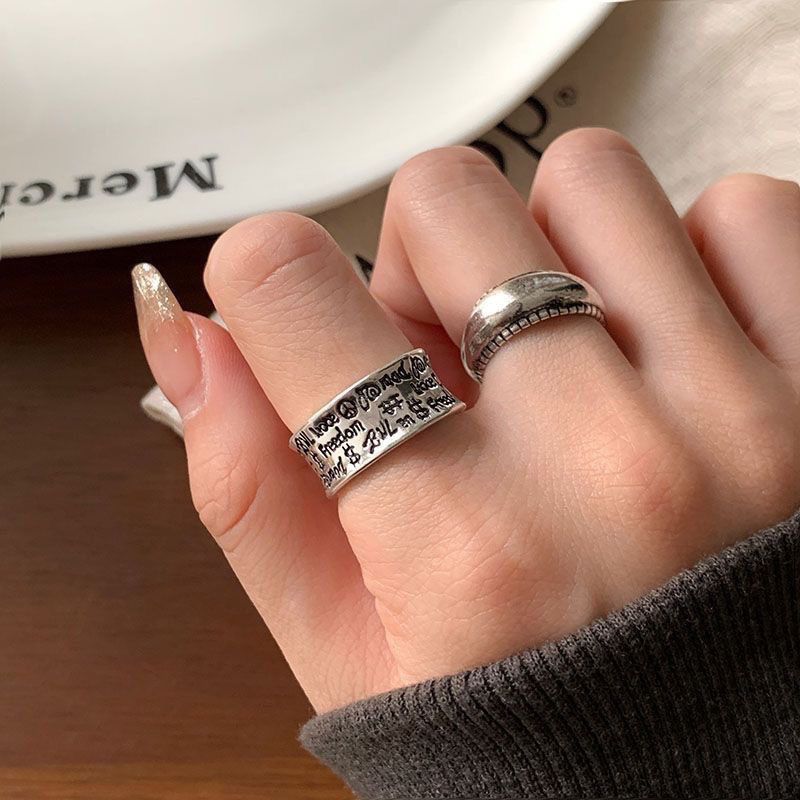 Jewelry Vintage Jewelry Rings Open Size Chrome Ring (Size 7-13) Size ONE SIZE - 4 Thumbnail