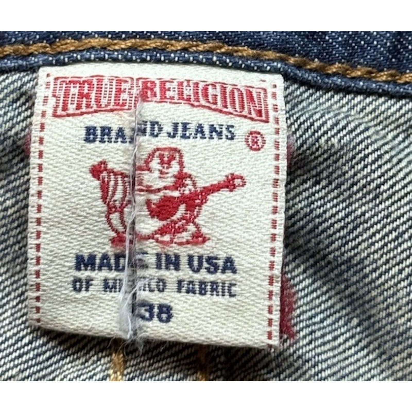 True Religion True Religion Mens Jeans 40x33 Stitch Denim USA Straight Fit Size US 40 / EU 56 - 4 Thumbnail