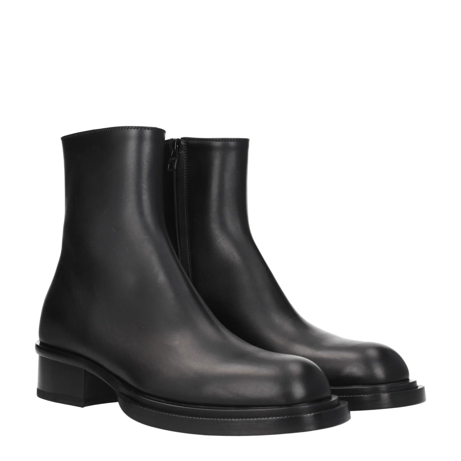 Alexander McQueen ob1o1e0225 Leather Ankle Boots in Black Size US 7 / EU 40 - 2 Thumbnail
