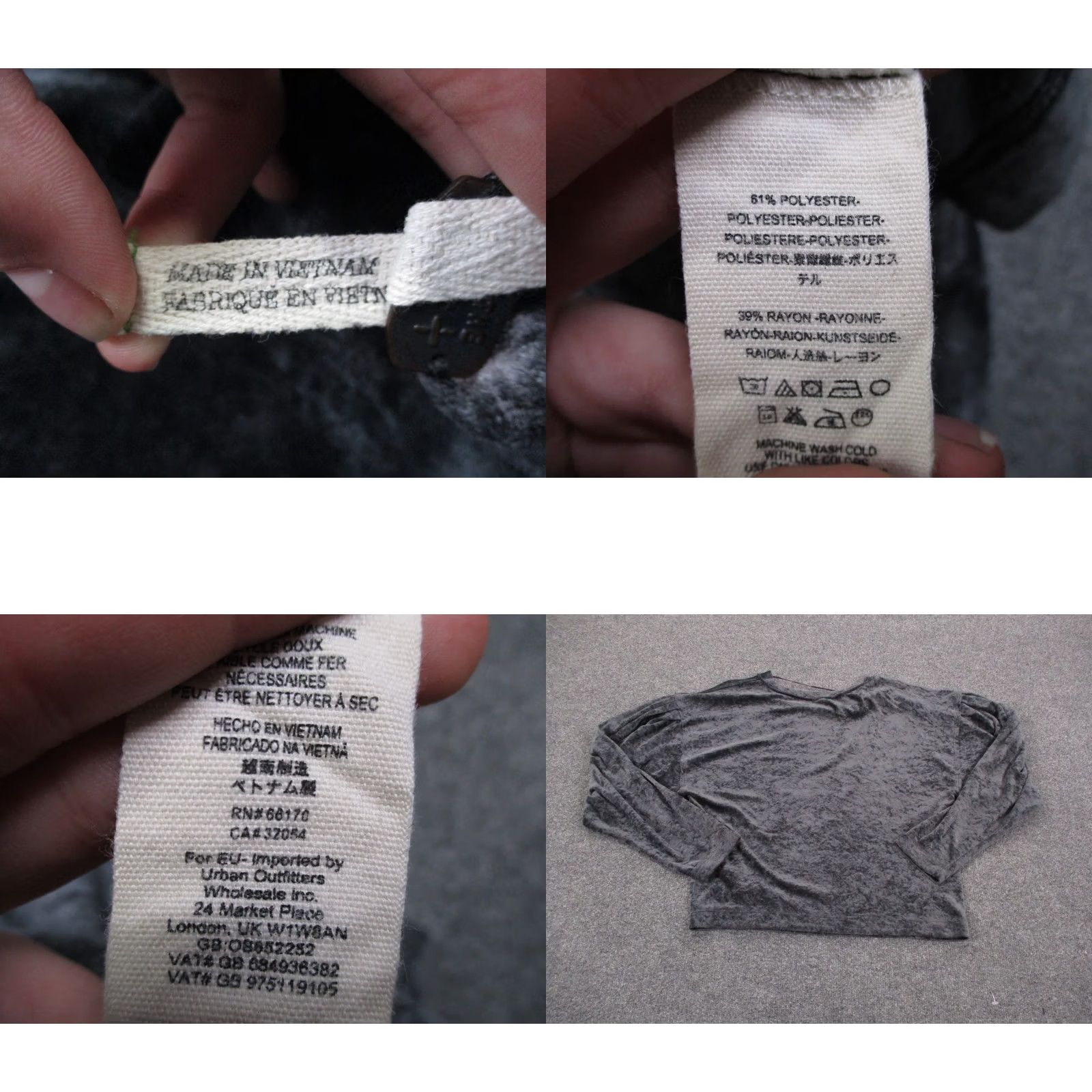 Free People Free People Shirt Womens S Gray Velvet Cropped Oversized Loose We The Free Size S / US 4 / IT 40 - 8 Thumbnail