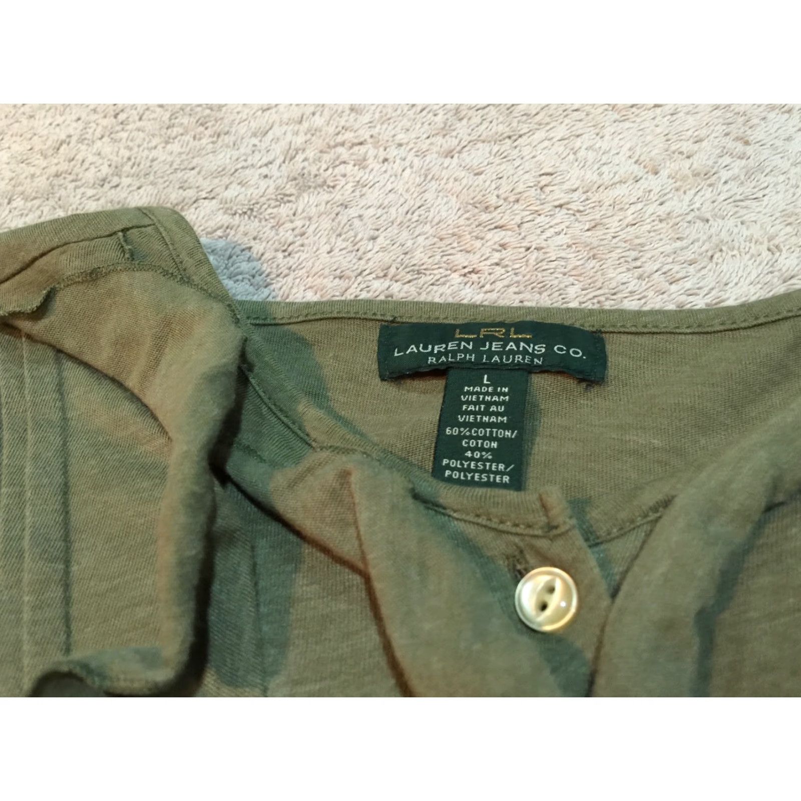 Ralph Lauren LAUREN RALPH LAUREN Solid Long Sleeve Blouse Women's Regular Size L Olive Size L / US 10 / IT 46 - 5 Thumbnail