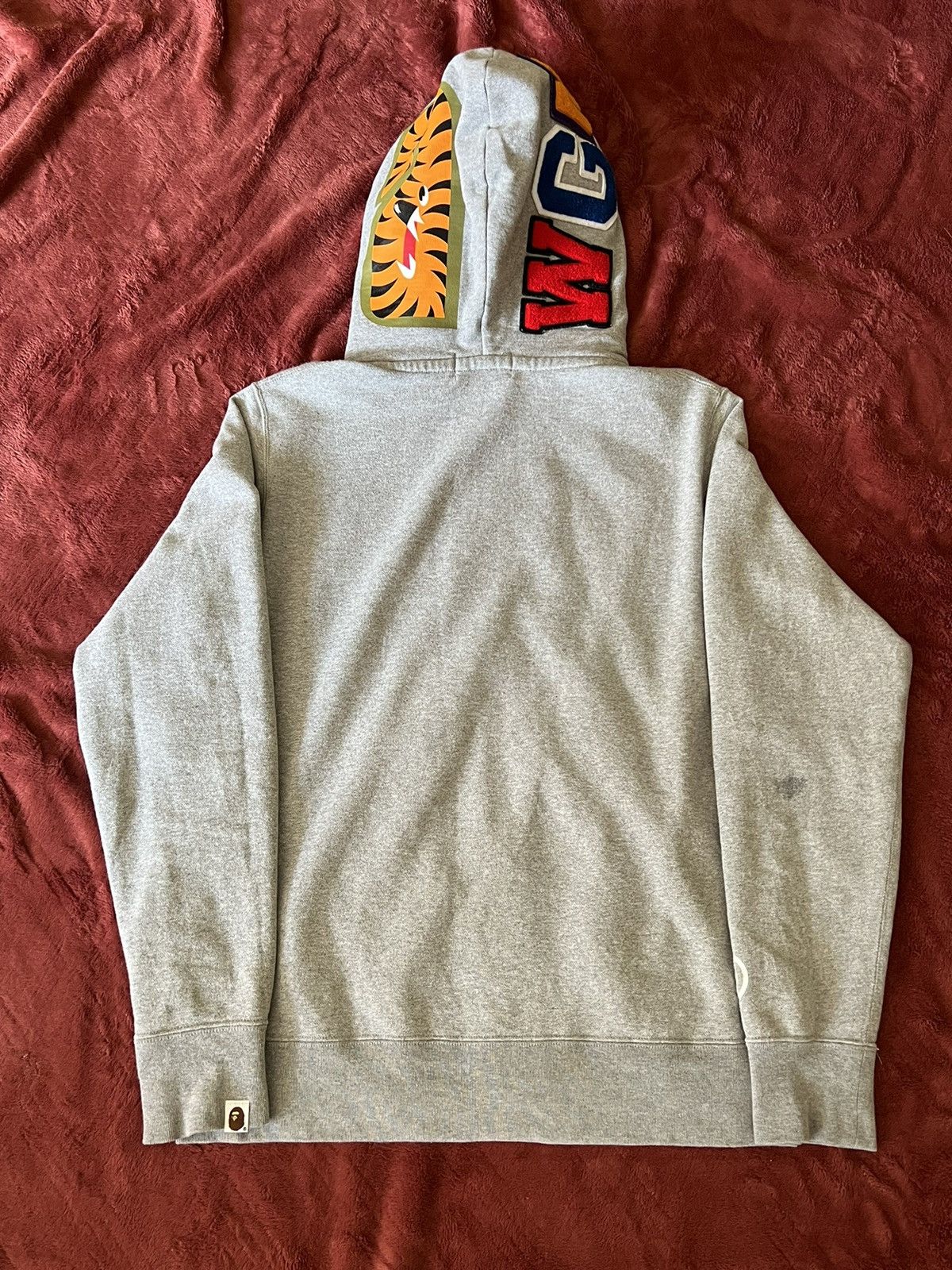 BAPE ABC Camo Shark Wide Fit Full Zip Double Hoodie Gray