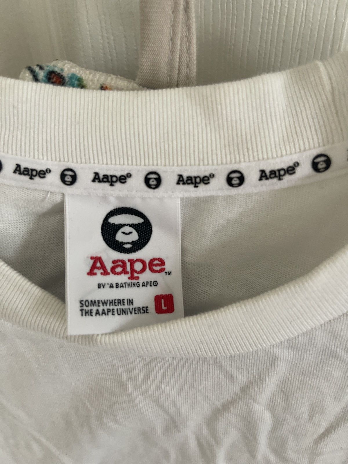 Aape A bathing ape AAPE white layered camo t Size US L / EU 52-54 / 3 - 3 Thumbnail