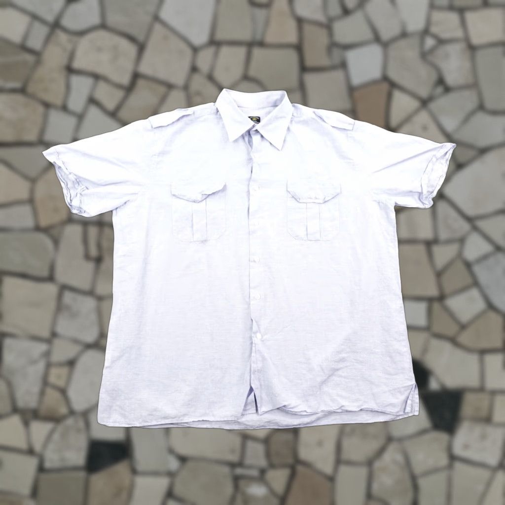 Vintage VINTAGE Solemare Maus & Hoffman Shirt Mens XL Blue Linen Blend Button Front Made Italy Size US XL / EU 56 / 4 - 1 Thumbnail