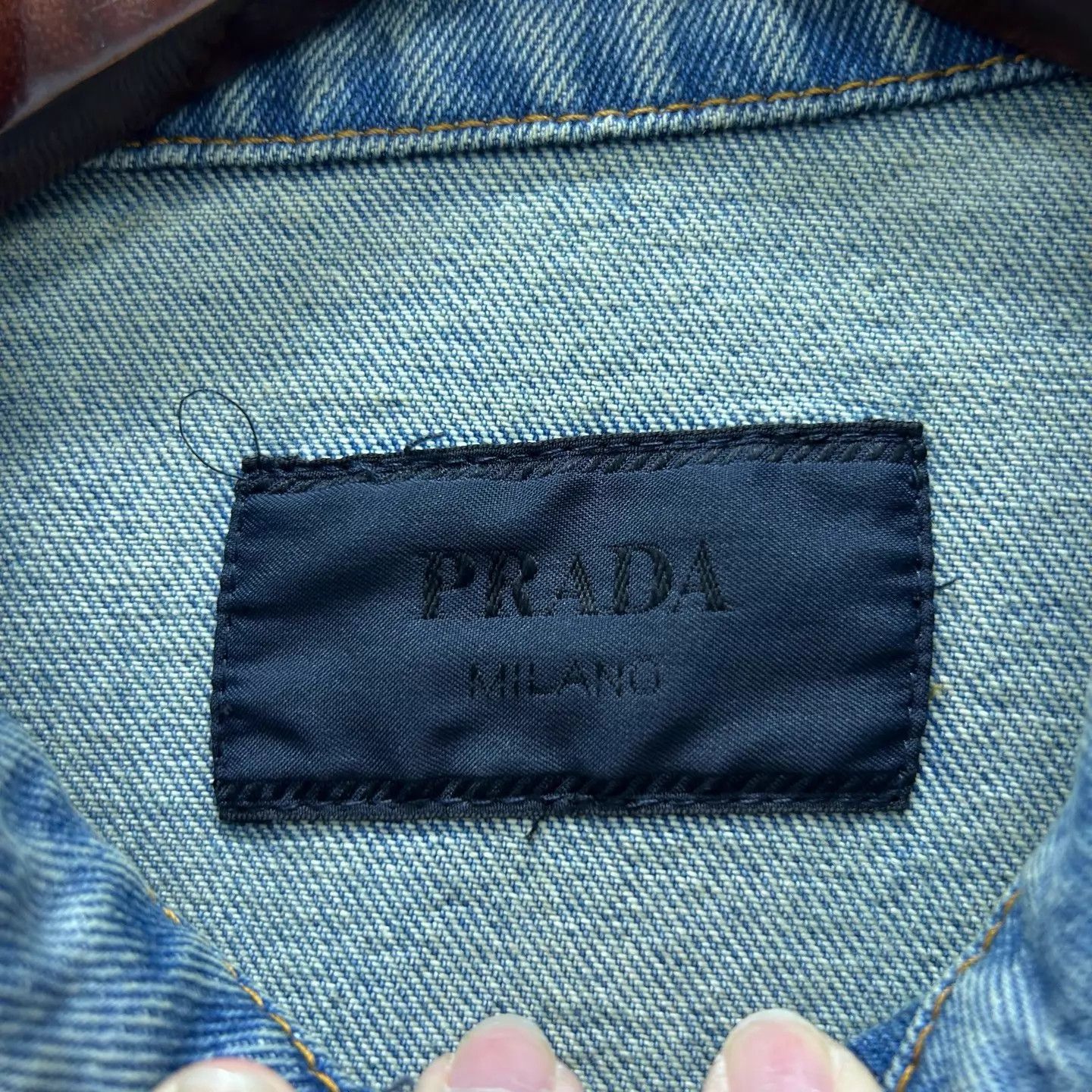 Prada PRADA Logo Long Sleeve Single Button Denim XL NWT Size XL / US 12-14 / IT 48-50 - 3 Thumbnail