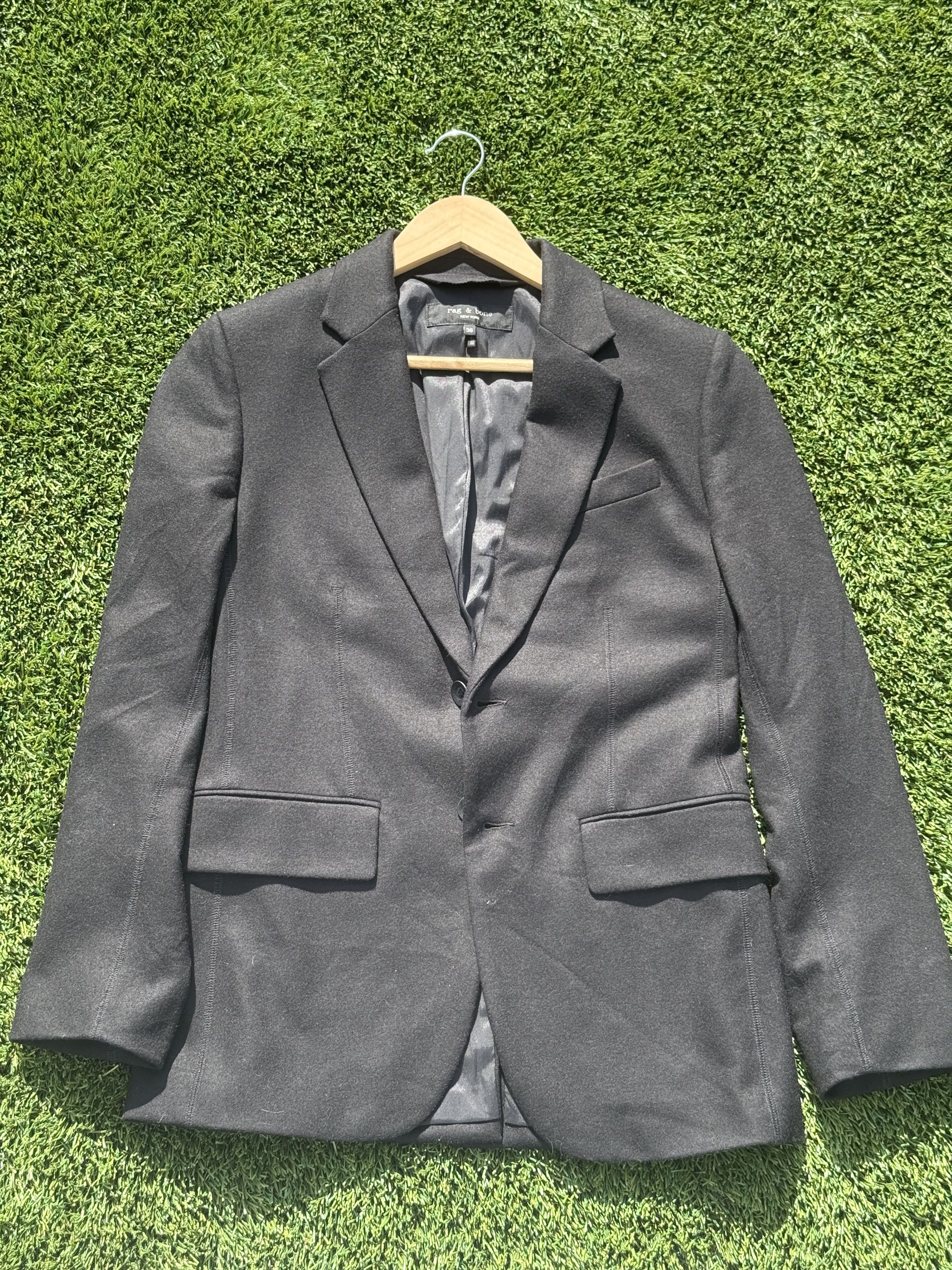 Unstructured Wool Blend Blazer