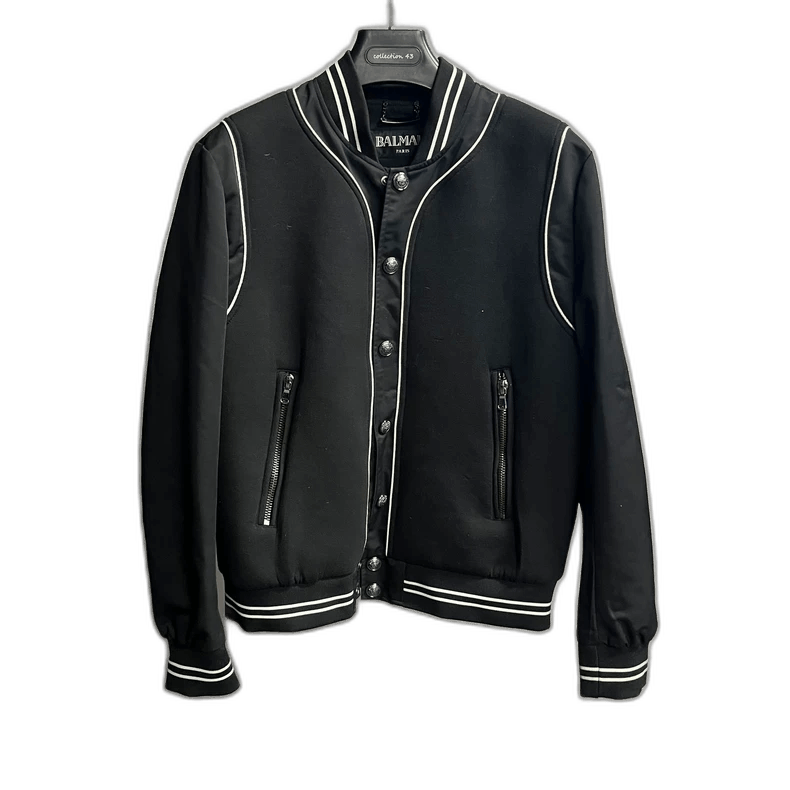 Balmain Balmain Black and White Baseball Jacket-yf Size US M / EU 48-50 / 2 - 1 Thumbnail