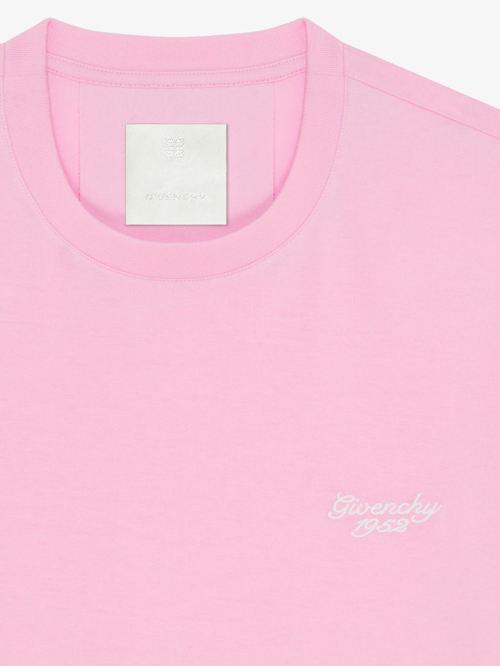 Givenchy o1srvl11e0725 1952 Slim Fit T-Shirt in Cotton in Baby Pink Size M / US 6-8 / IT 42-44 - 3 Thumbnail