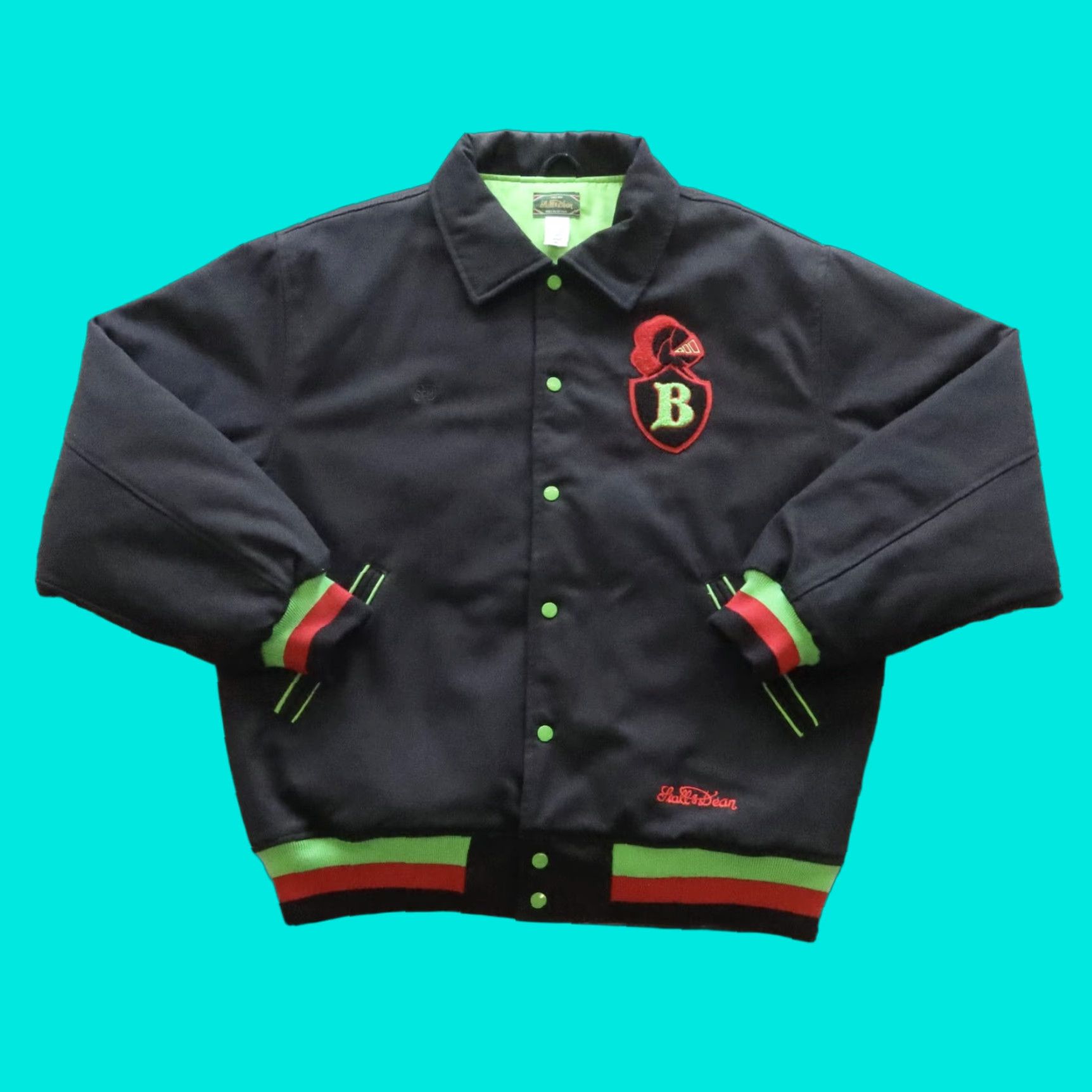Vintage VINTAGE Stall & Dean Knights Jacket Mens XL Black Bomber Jacket Size US XL / EU 56 / 4 - 1 Thumbnail