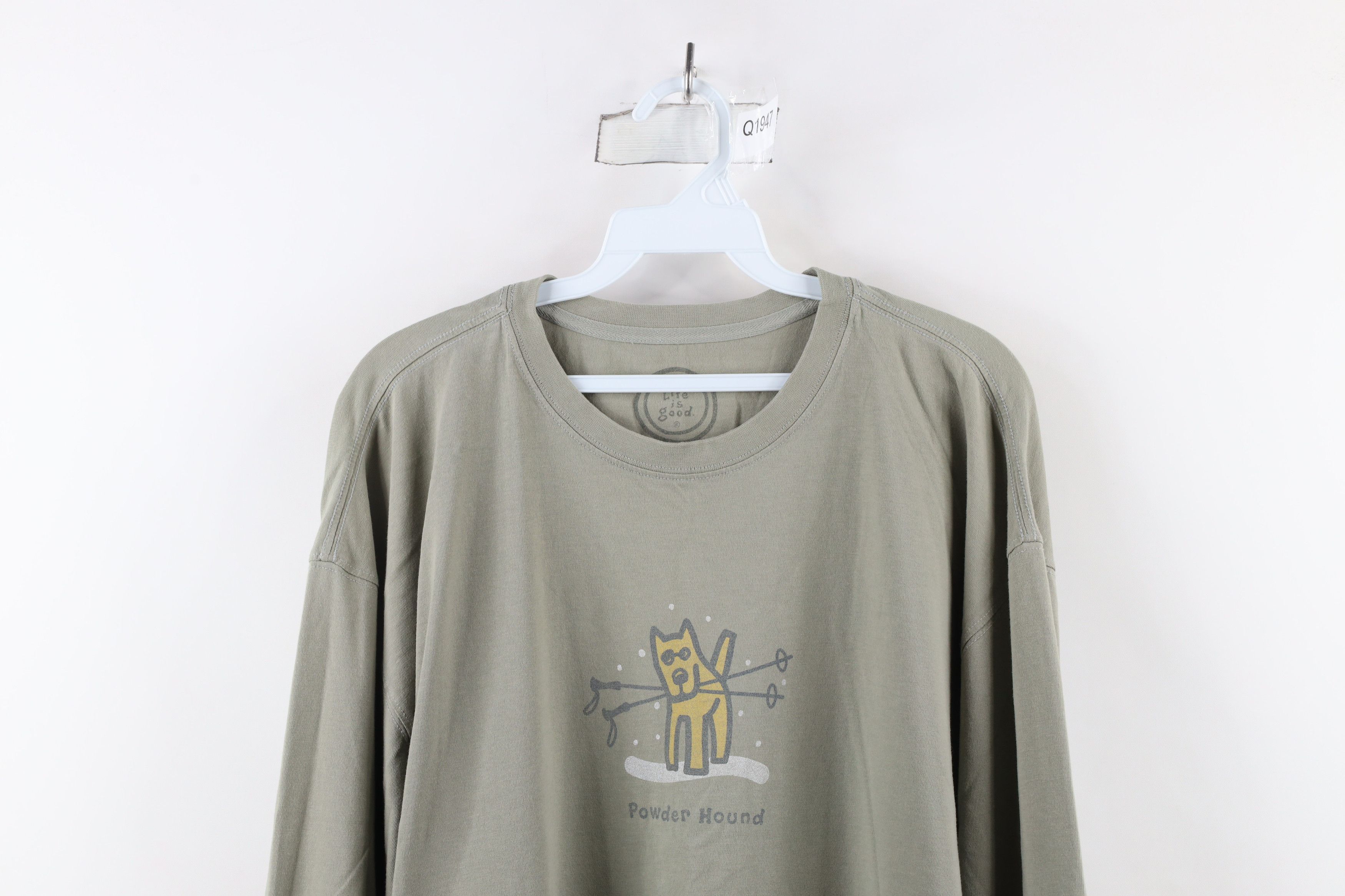 Life is Good × Vintage Vintage Life Is Good Dog Skiing Long Sleeve T-Shirt Green Size US XXL / EU 58 / 5 - 2 Thumbnail