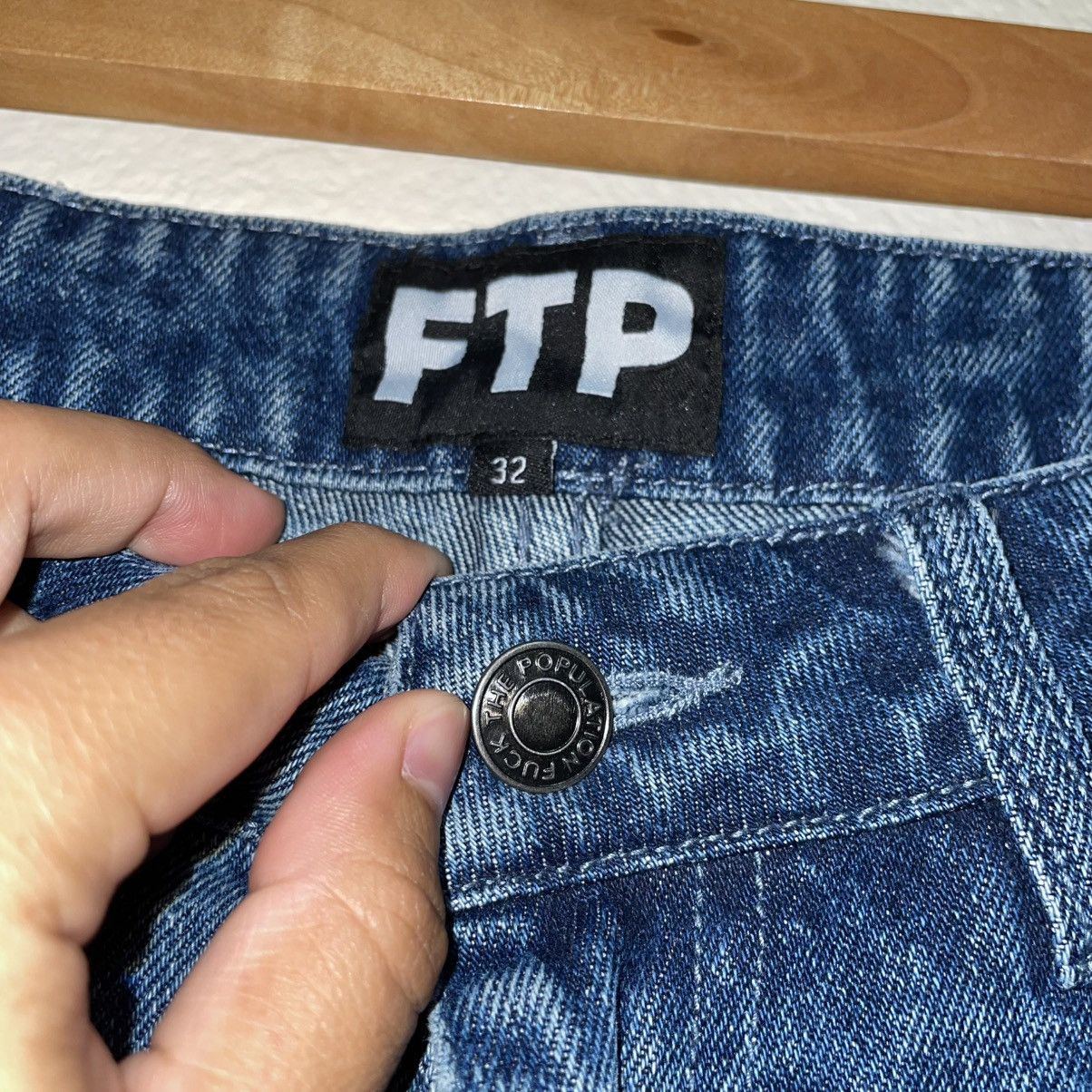 Fuck The Population FTP Chrome Heart Style Patch Denim Size US 32 / EU 48 - 4 Thumbnail