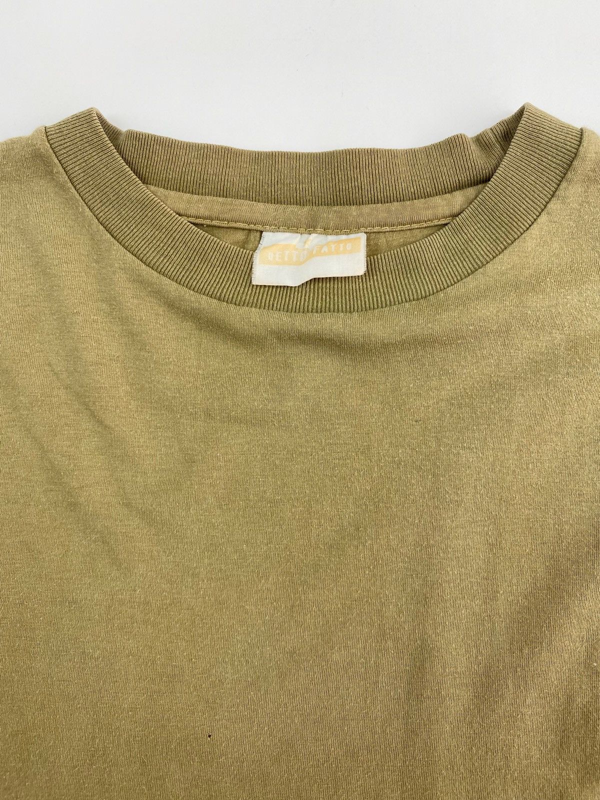 Vintage 1990’s Vintage Khaki Blank Single Stitch Tee Size US L / EU 52-54 / 3 - 4 Thumbnail