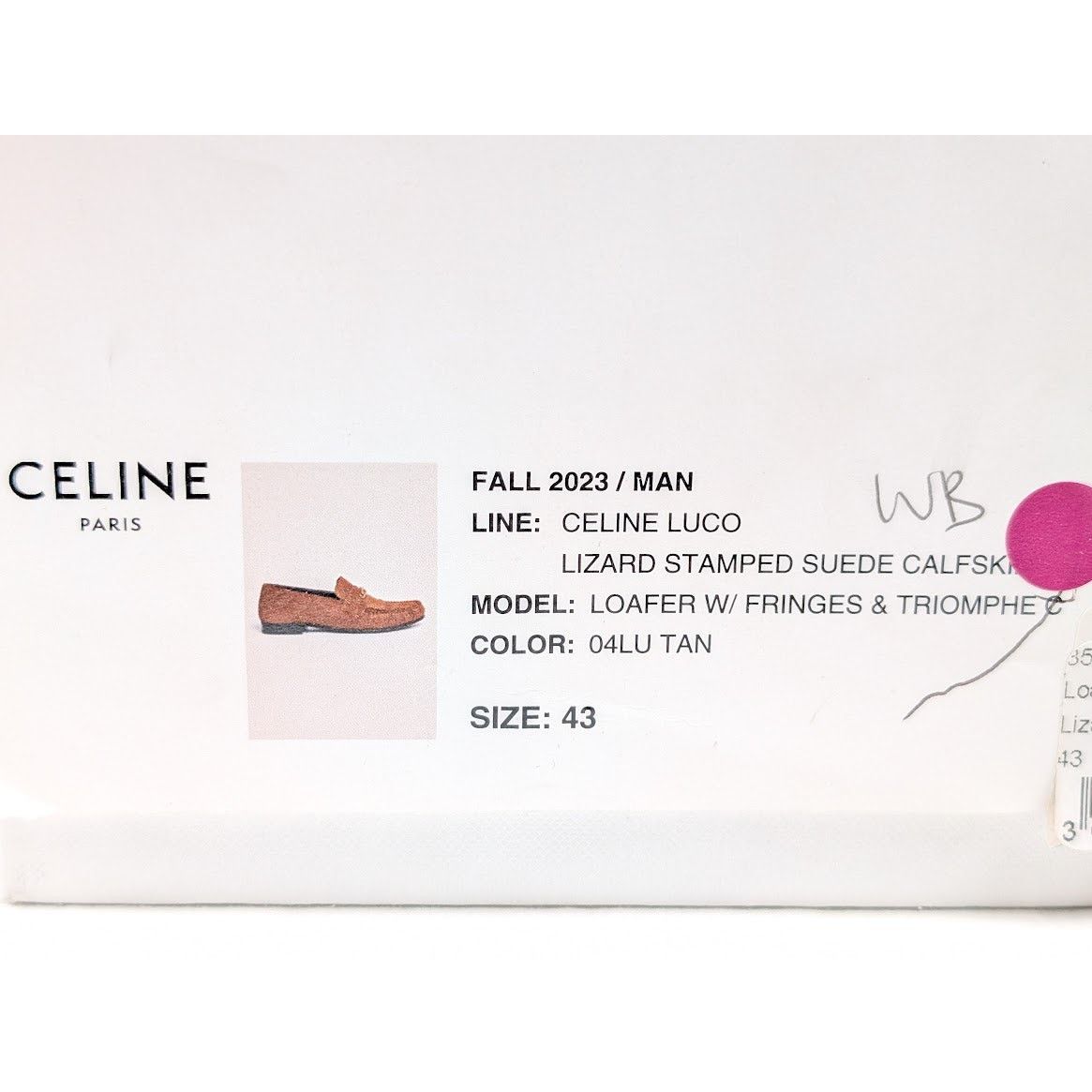 Celine o1rshd1 Lizard Stamped Suede Calfskin Loafers in Tan Size US 10 / EU 43 - 23 Thumbnail