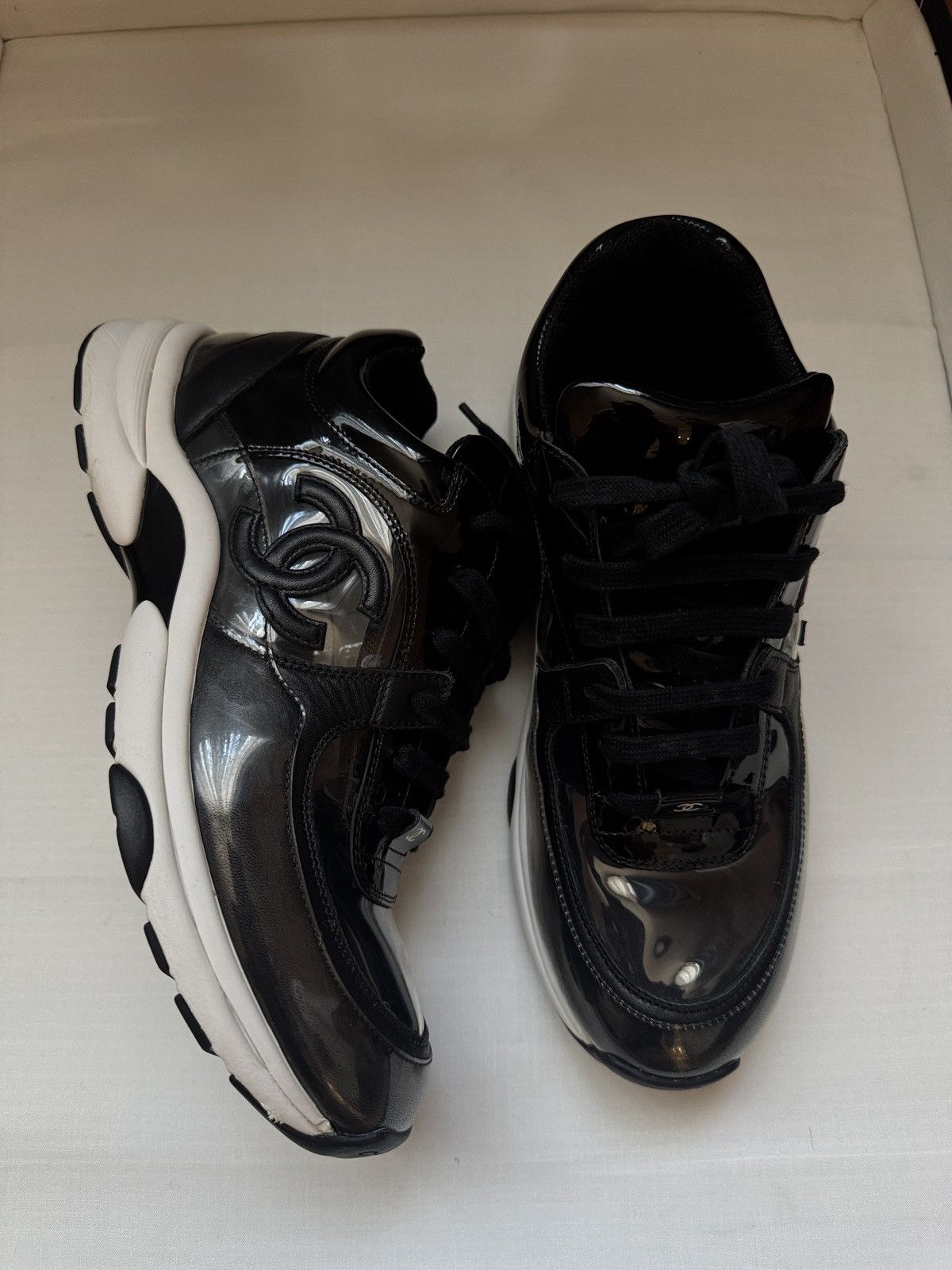 Chanel Chanel leather Transparent sneakers Size US 6.5 / IT 36.5 - 7 Thumbnail