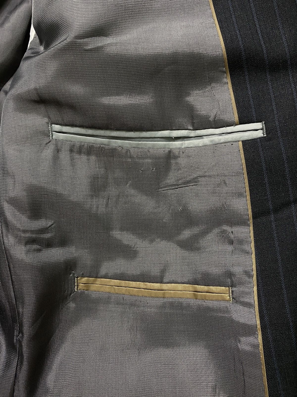 Designer × Michael Kors Michael kors suit blazer pants trousers striped black Size 42L - 9 Thumbnail