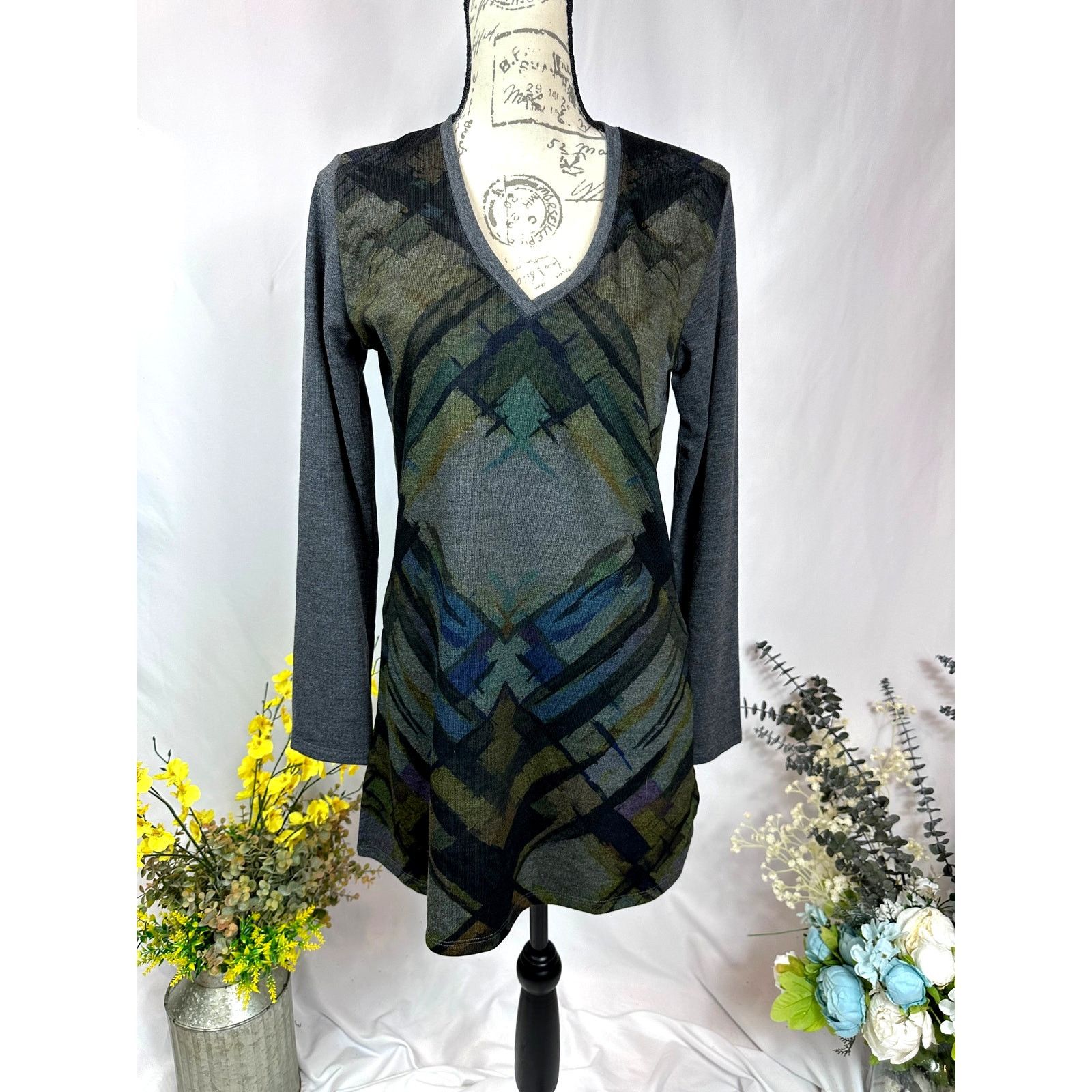 Other Vintage Go Couture Abstract Sweater Boho Lightweight XL Size XL / US 12-14 / IT 48-50 - 3 Thumbnail