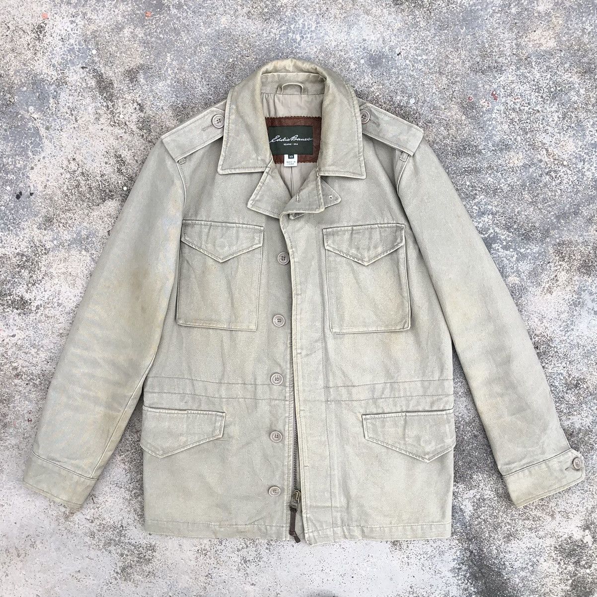 Eddie Bauer Vintage Eddie Bauer Sun Faded M65 Elbow Leather Patch Jacket Size US XS / EU 42 / 0 - 2 Thumbnail