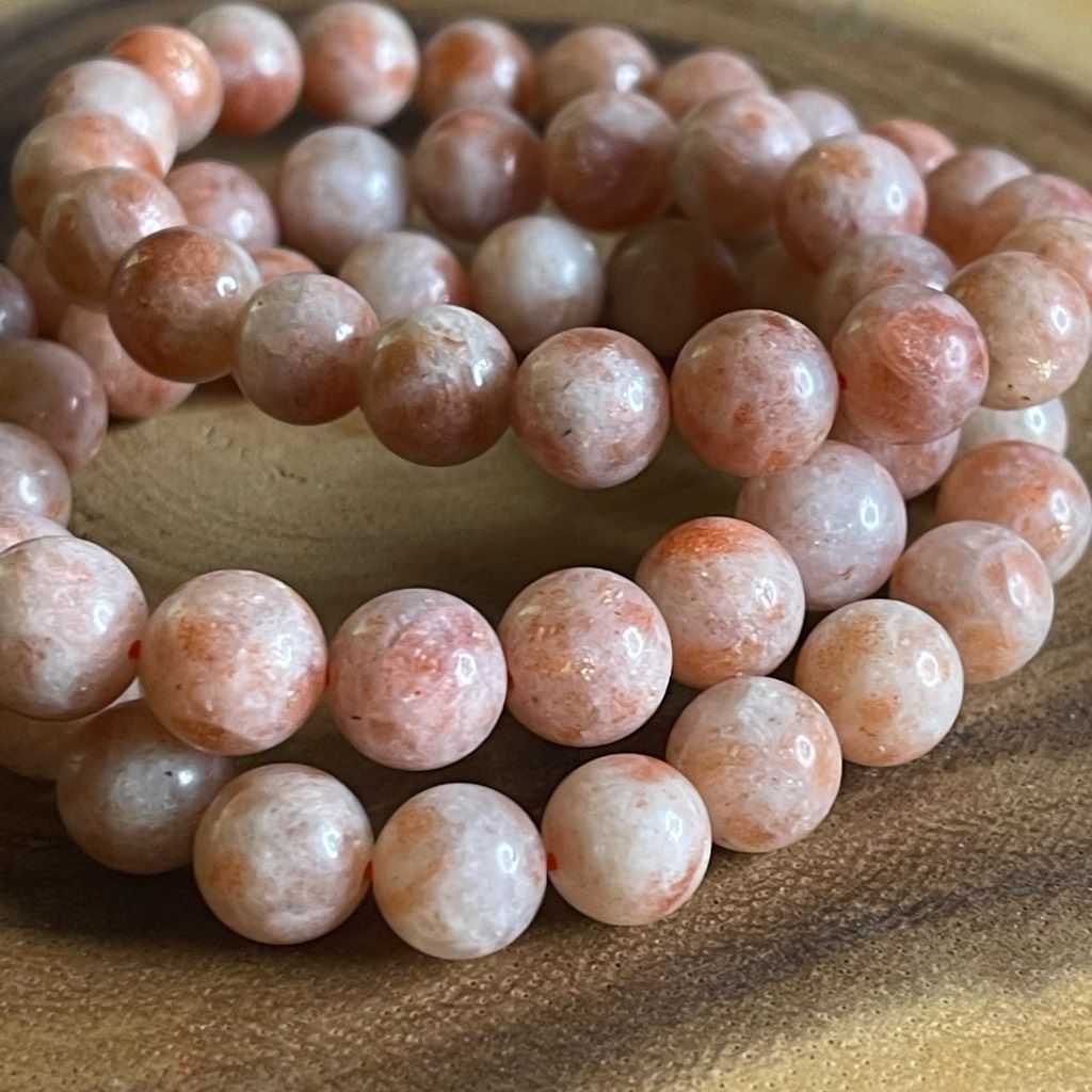 Other Sunstone stretch beaded bracelet 7” crystal healing beads 10mm Norse Viking Size ONE SIZE - 2 Thumbnail
