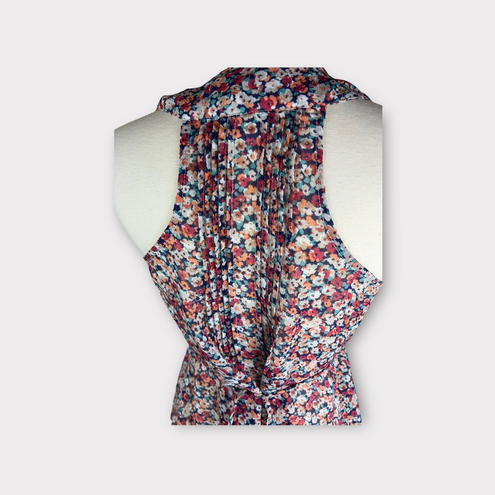 American Rag AMERICAN RAG | Floral Wispy Button Tie Sleeveless Top Size S / US 4 / IT 40 - 4 Thumbnail