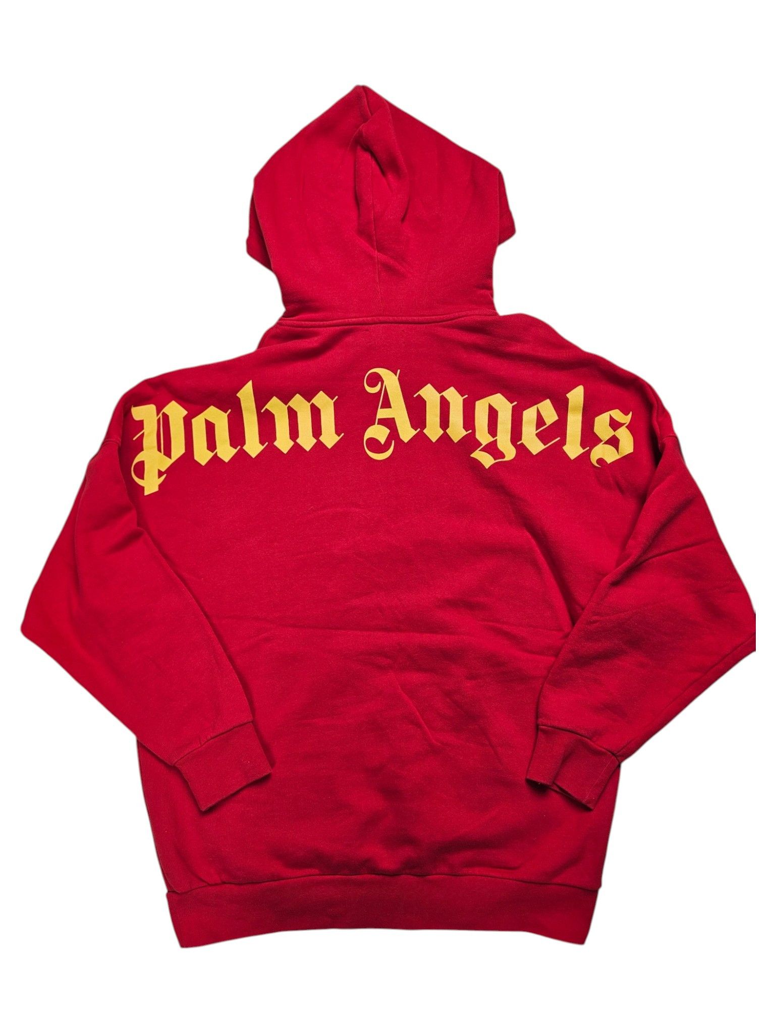 Palm Angels Palm Angels Red Hoodie with Yellow Logo on Front and Back Size US M / EU 48-50 / 2 - 2 Thumbnail