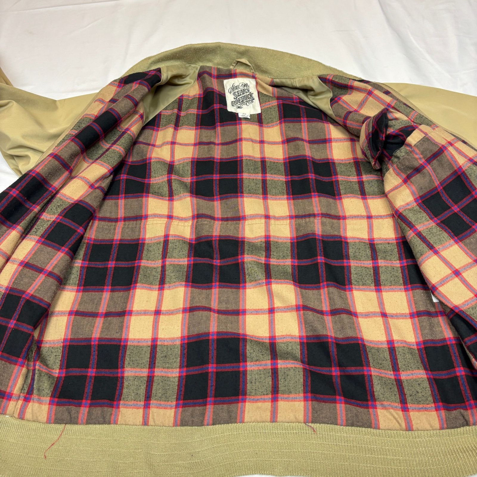Sears Vintage Sears Drizzler Jacket Plaid Lined Chin Strap Men's M Size US M / EU 48-50 / 2 - 5 Thumbnail