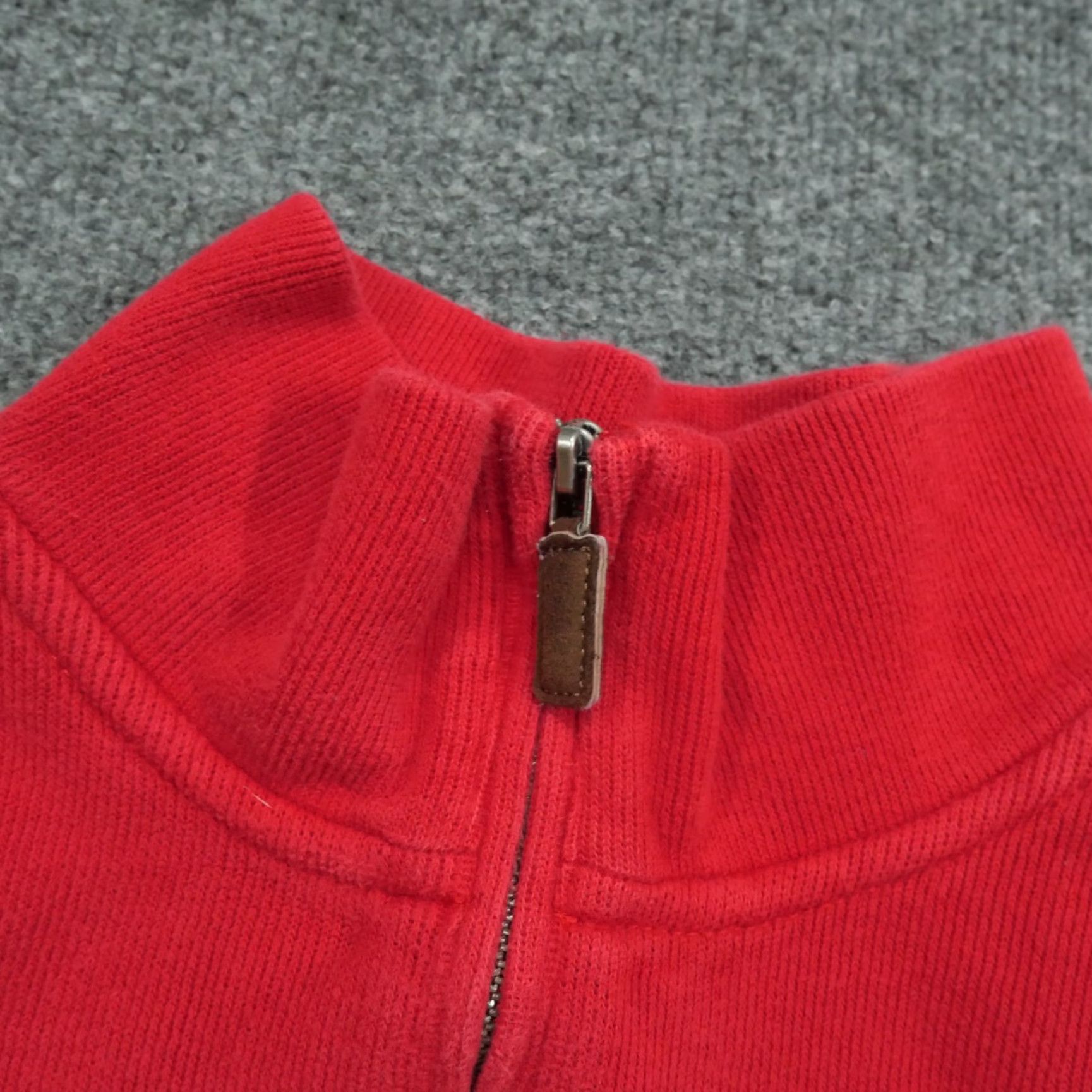 Ralph Lauren VINTAGE Ralph Lauren Sweater Mens XL Red Mock Neck Cotton Pullover Golf Pony Embroidered Size US XL / EU 56 / 4 - 6 Thumbnail