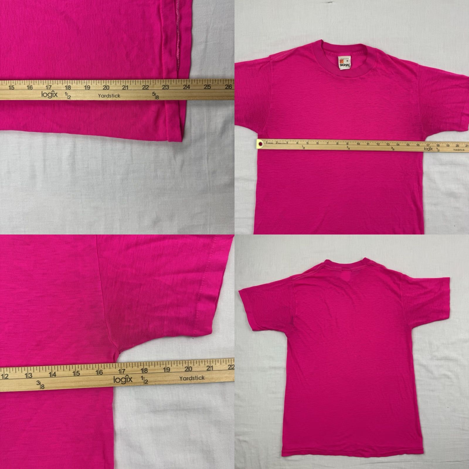 Vintage VINTAGE Signal T Shirt Womens Medium 1980s Bright Pink Made In USA Hipster Size M / US 6-8 / IT 42-44 - 8 Thumbnail