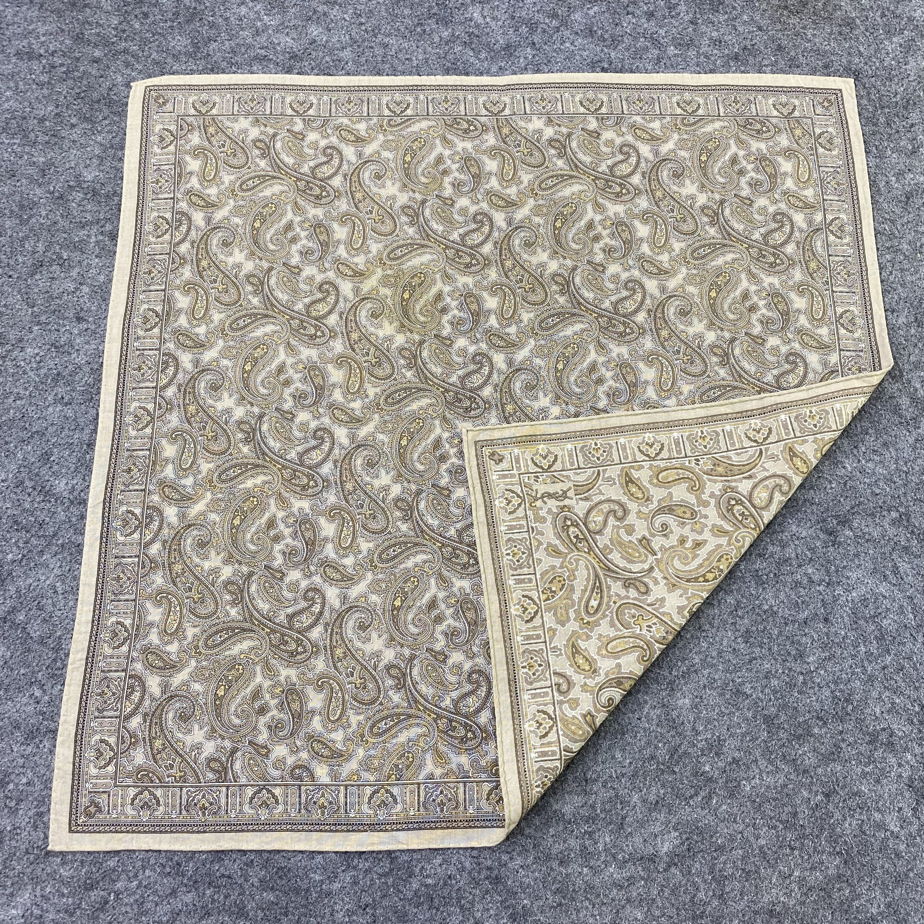 Yves Saint Laurent YSL Handkerchief Neckerchief Bandana-B1734 Size ONE SIZE - 5 Thumbnail
