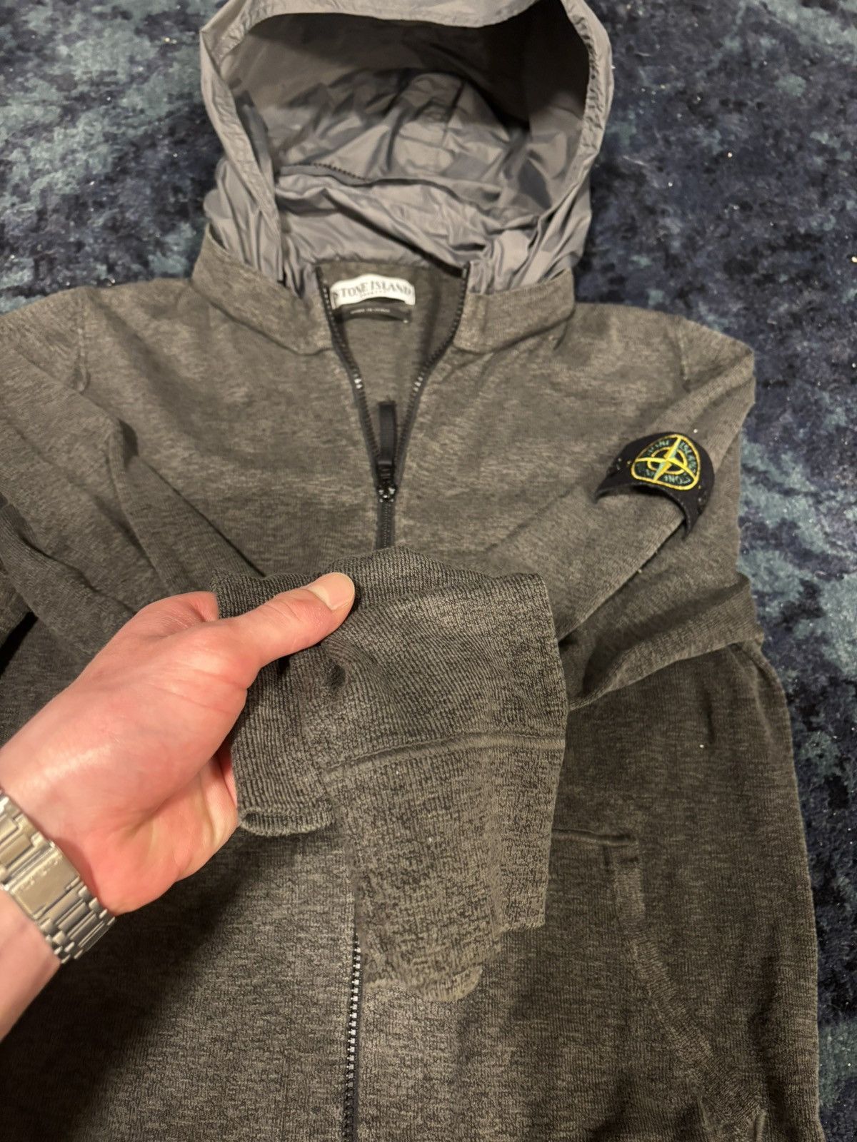 Other Vintage zip-up hoodie Stone Island hidden hood Size US L / EU 52-54 / 3 - 4 Thumbnail