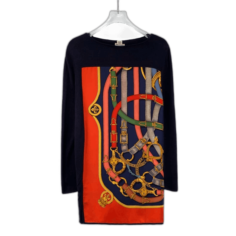 Hermes Hermes Colorful Print Long Sleeve Top Size XXS / US 00 / IT 34 - 1 Thumbnail