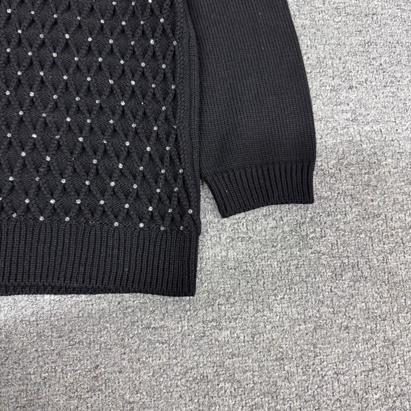 Dior Dior 100% Wool Argyle Lurex Sweater 38 Size S / US 4 / IT 40 - 4 Thumbnail