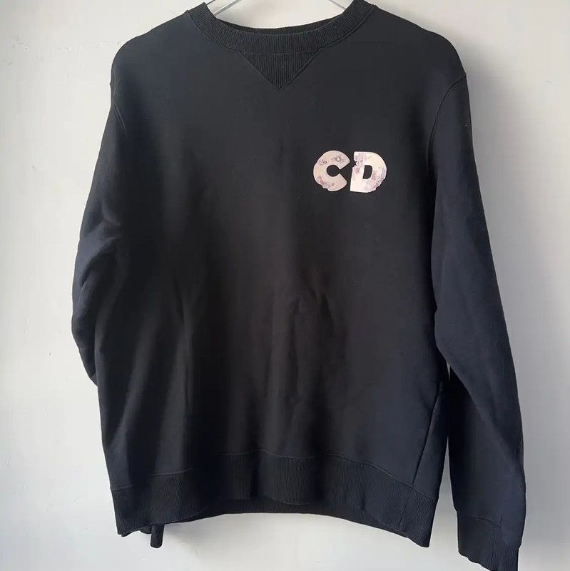 Dior Dior Black Cotton Men's Sweatshirt 0089 Size US S / EU 44-46 / 1 - 1 Thumbnail