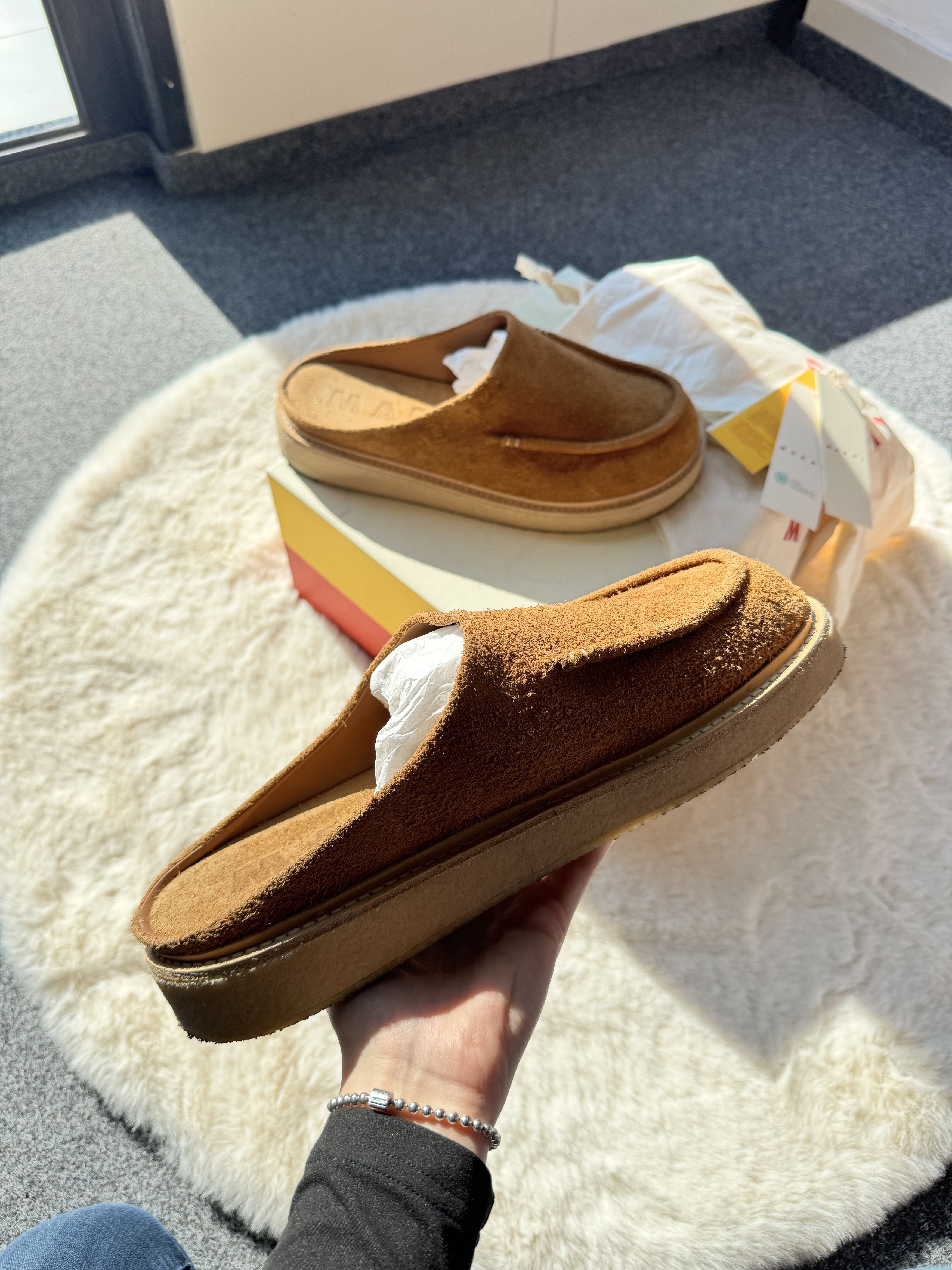Marni Marni suede slip-on flip-flops 44 camel Size US 11 / EU 44 - 4 Thumbnail