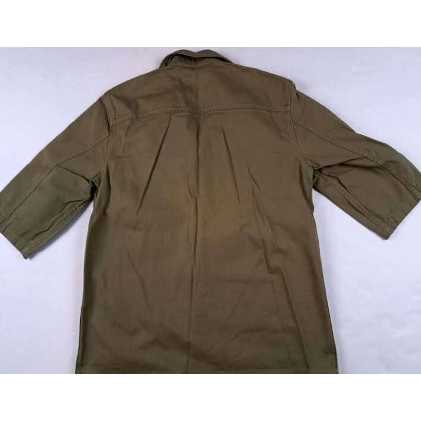 Vintage Arizona Jeans Button-Up Shirt M Tan Brown Cotton Canvas with Pockets Outdoor All Seasons Men's Regular Short Sleeve Size US M / EU 48-50 / 2 - 5 Thumbnail