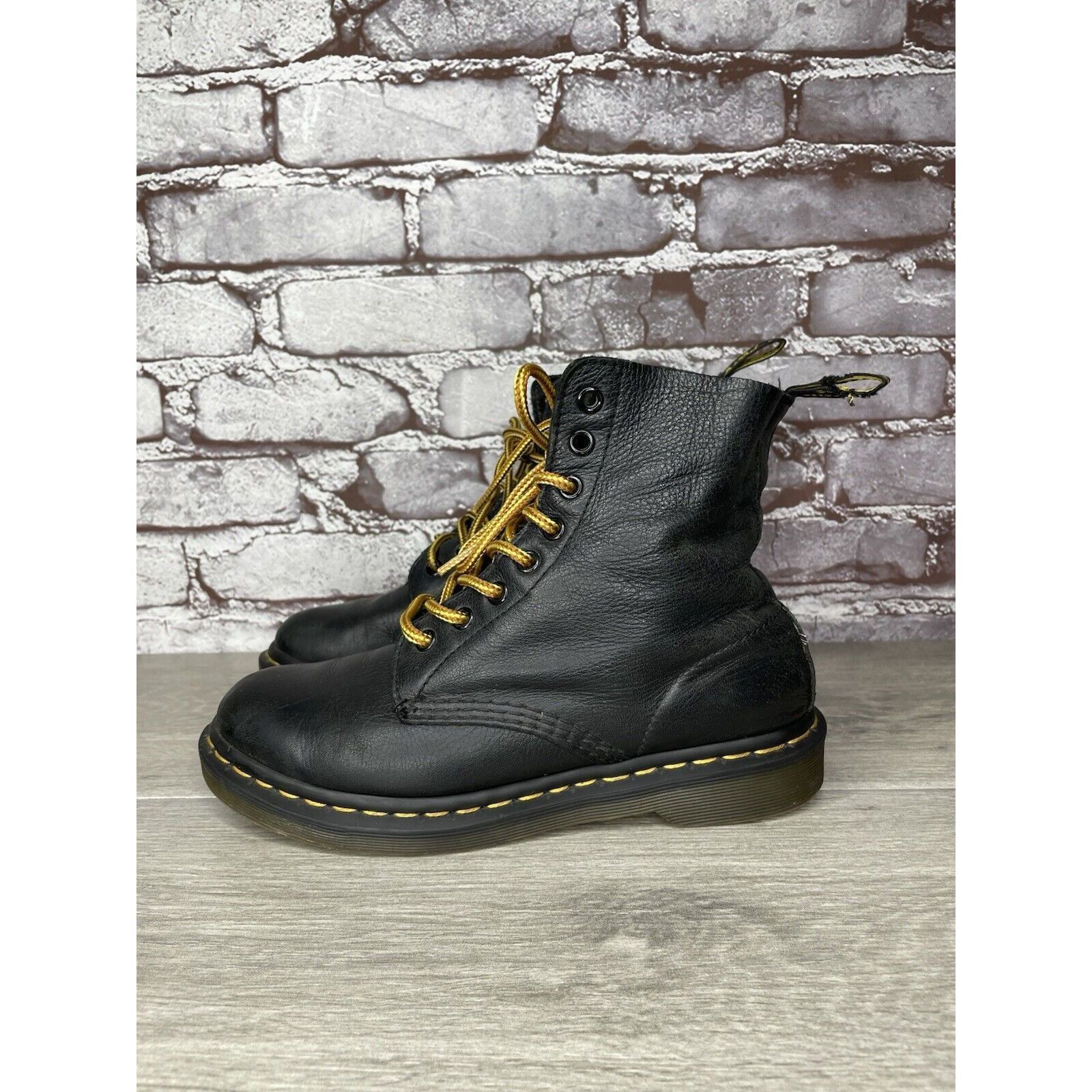 Dr. Martens Dr Doc Marten’s Pascal Black Leather Lace Up Combat Boots Wo Size US 7 / IT 37 - 17 Thumbnail