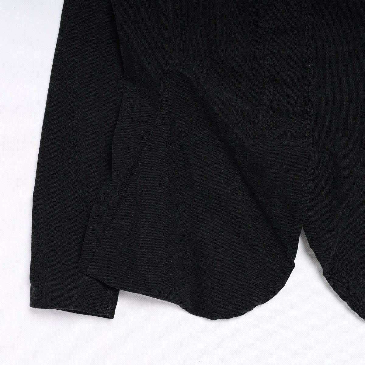 Rundholz Rundholz Corduroy Velvet Blazer Black Jacket Avantgarde Size L / US 10 / IT 46 - 3 Thumbnail