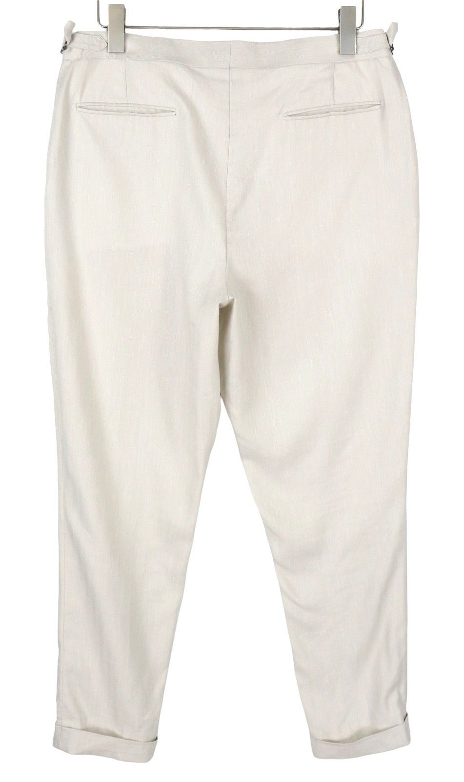 Suitsupply UK42L Light Grey Linen Wool Silk Slim Trousers 86750 Size 42L - 2 Thumbnail