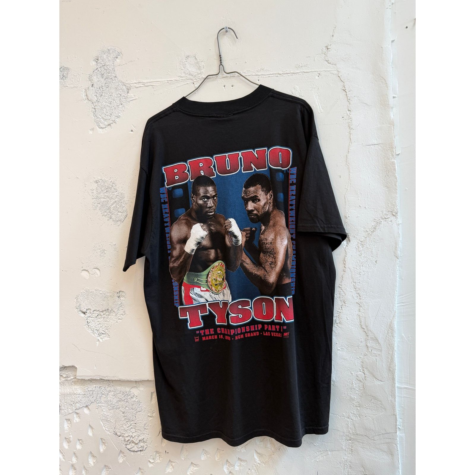 Rap Tees × Vintage Mike Tyson Vs Lennox Lewis Boxing Match Promo T 