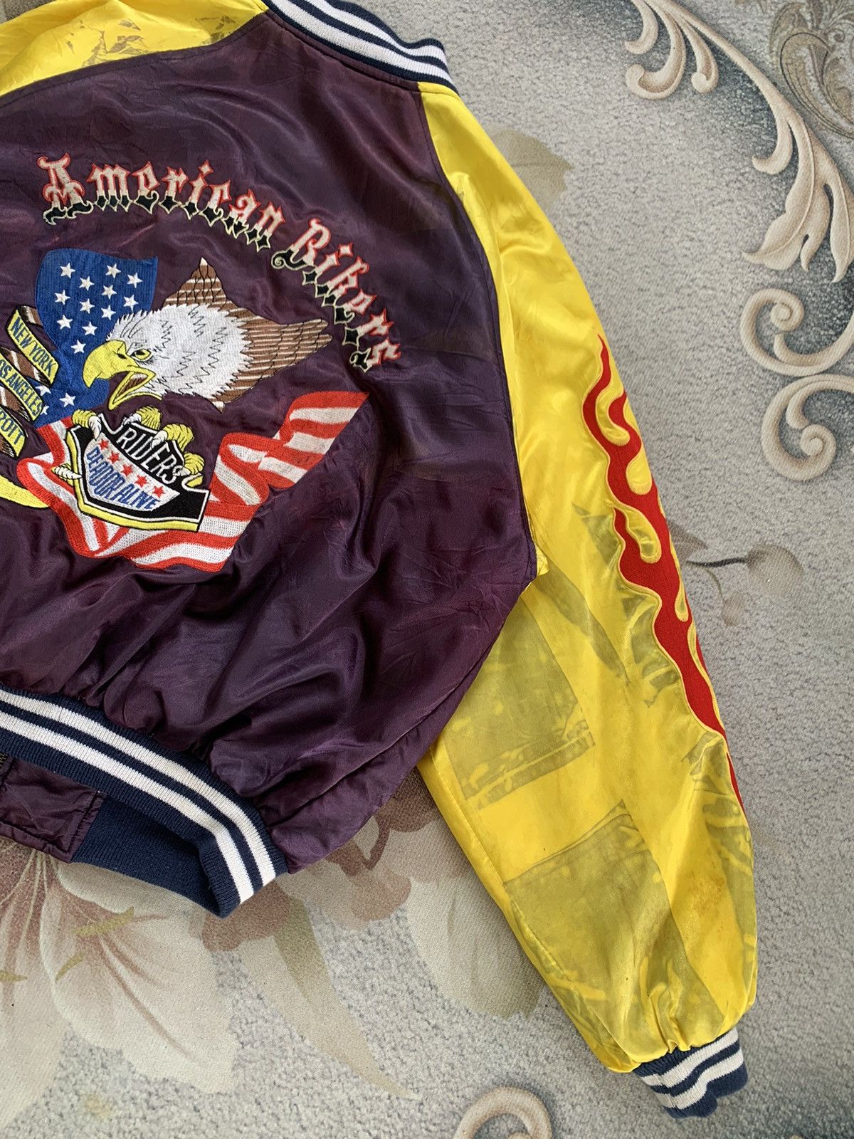 Lucky Brand × Vintage Lucky Stroke Houston American Bikers Sukajan Jacket Size US M / EU 48-50 / 2 - 9 Thumbnail