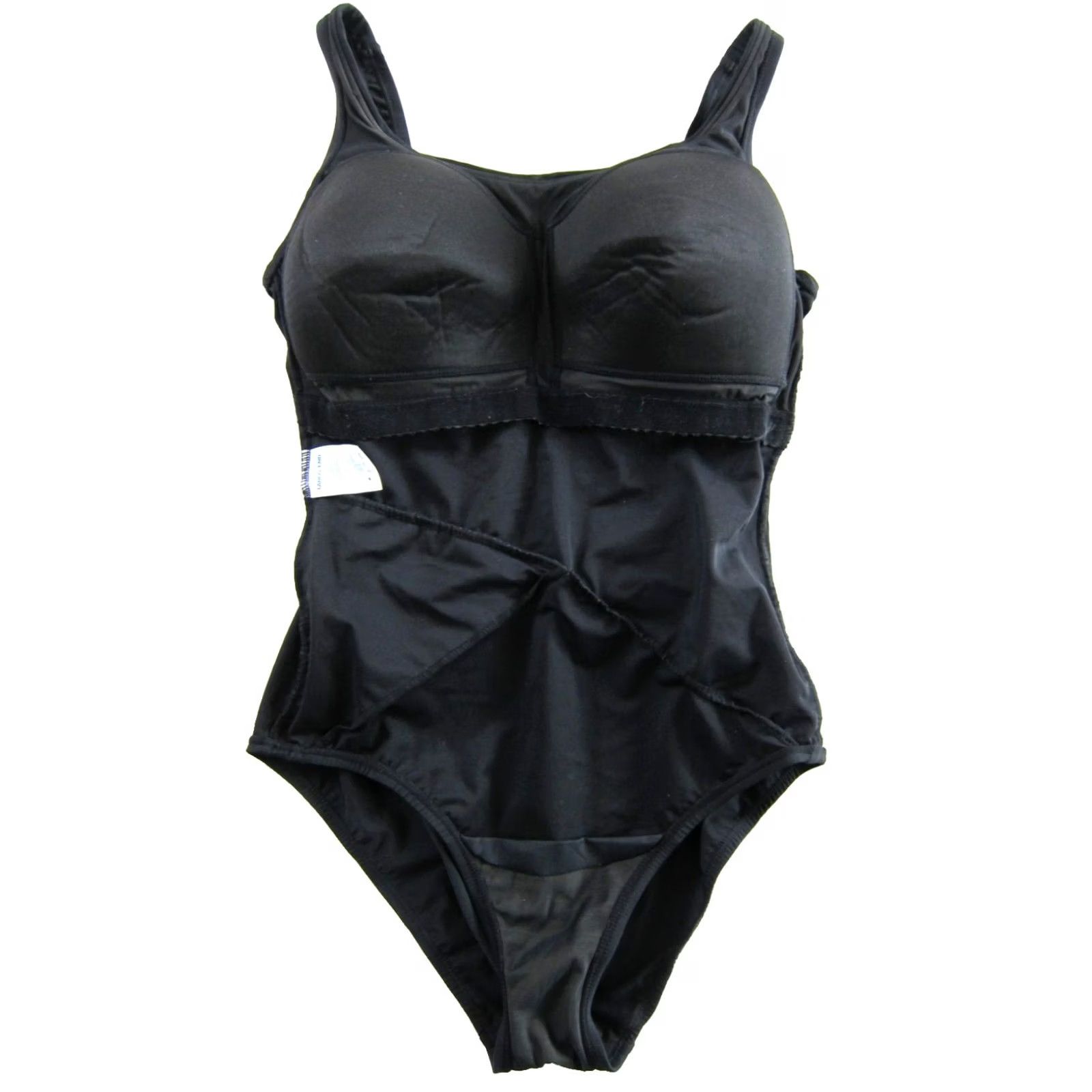 Lands' End Lands' End Black Ruched Built In Bra Slimming One Piece Swimsuit 8DDD Womens Navy? Size ONE SIZE - 3 Thumbnail