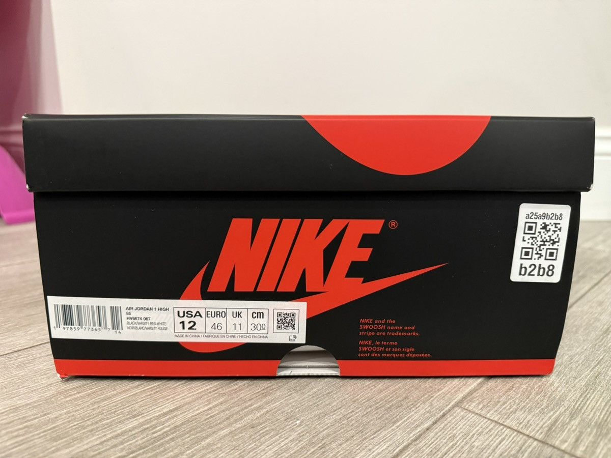 Jordan Brand Jordan 1 Retro High '85 OG Bred Banned HV6674-067 Red Sz 12 Size US 12 / EU 45 - 16 Thumbnail