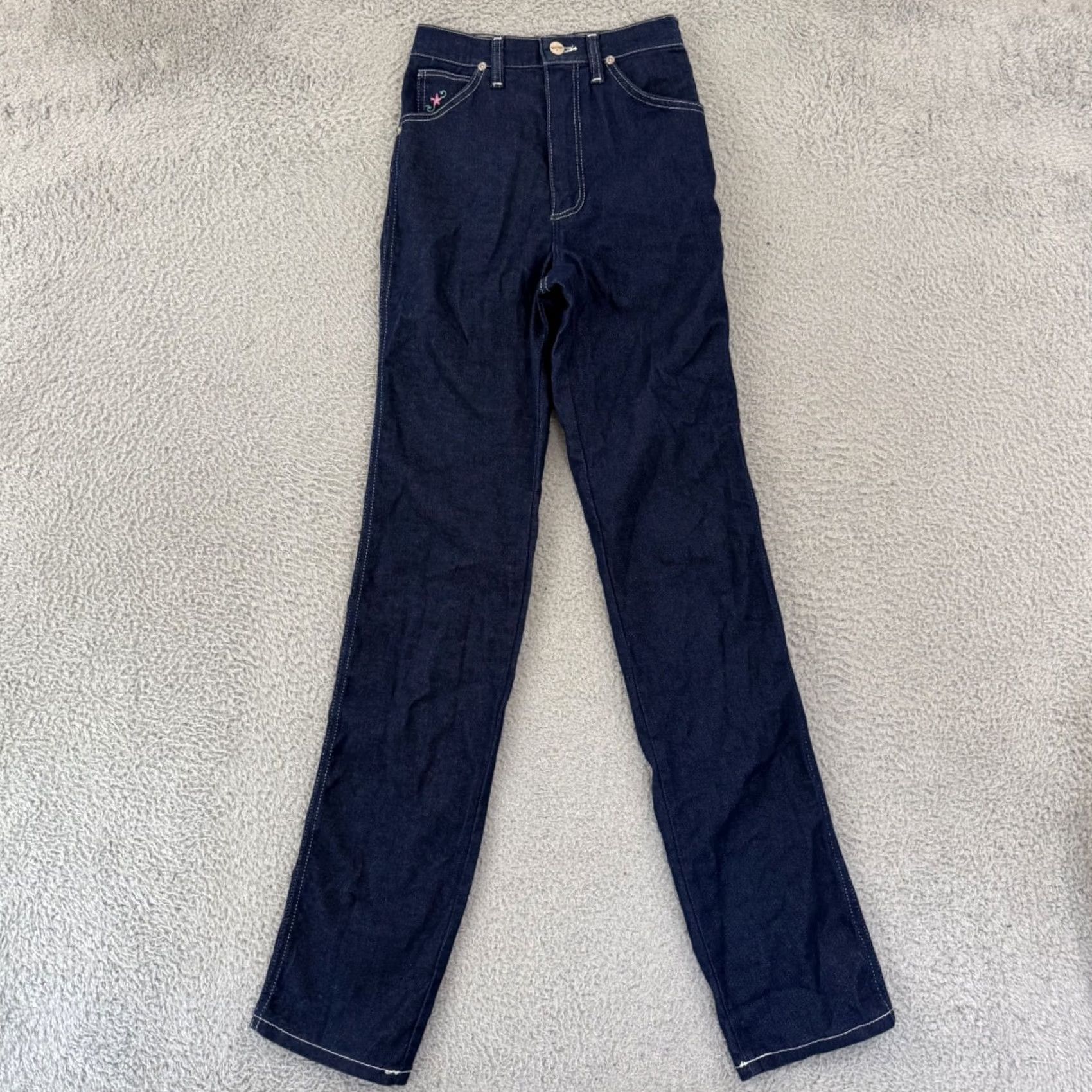 Wrangler VINTAGE Wrangler Jeans Womens 5 Juniors Blue High Rise No Fault Denim 70s USA Jeans Size 27" / US 4 / IT 40 - 2 Thumbnail